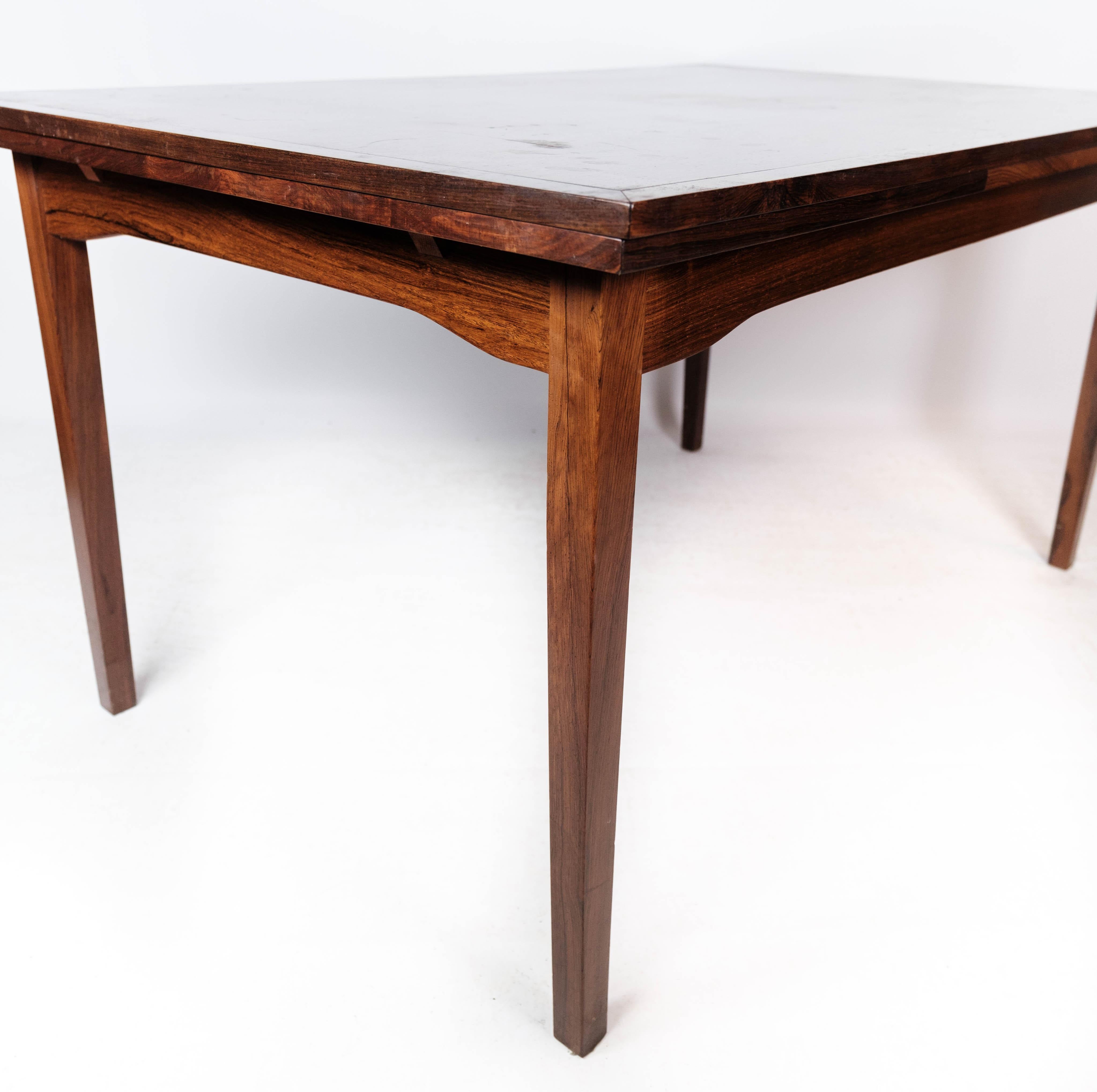Dining Table in Rosewood with Extension, of Danish Design by Ellegaard, 1960s For Sale 6