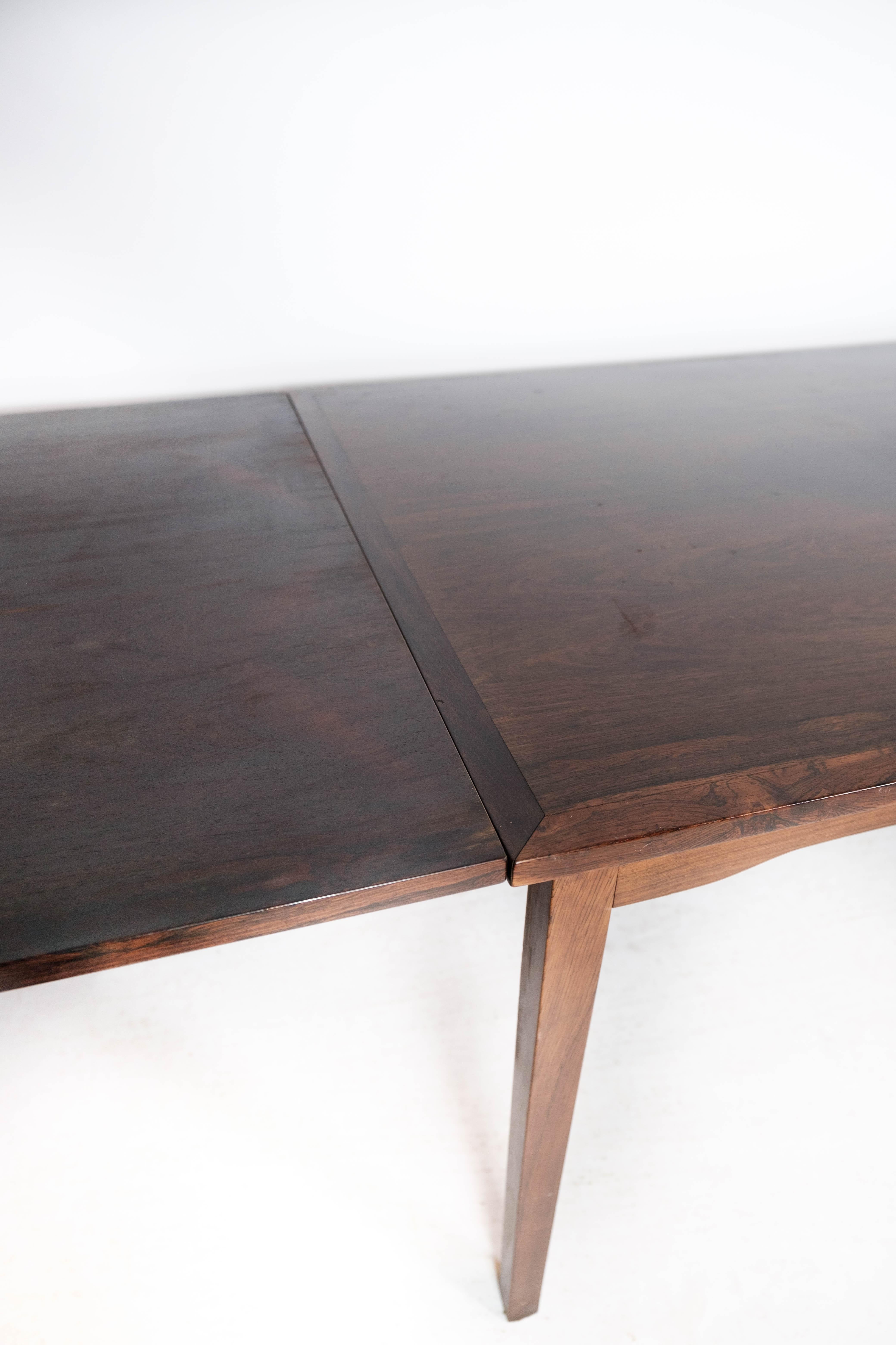 Dining Table in Rosewood with Extension, of Danish Design by Ellegaard, 1960s For Sale 9