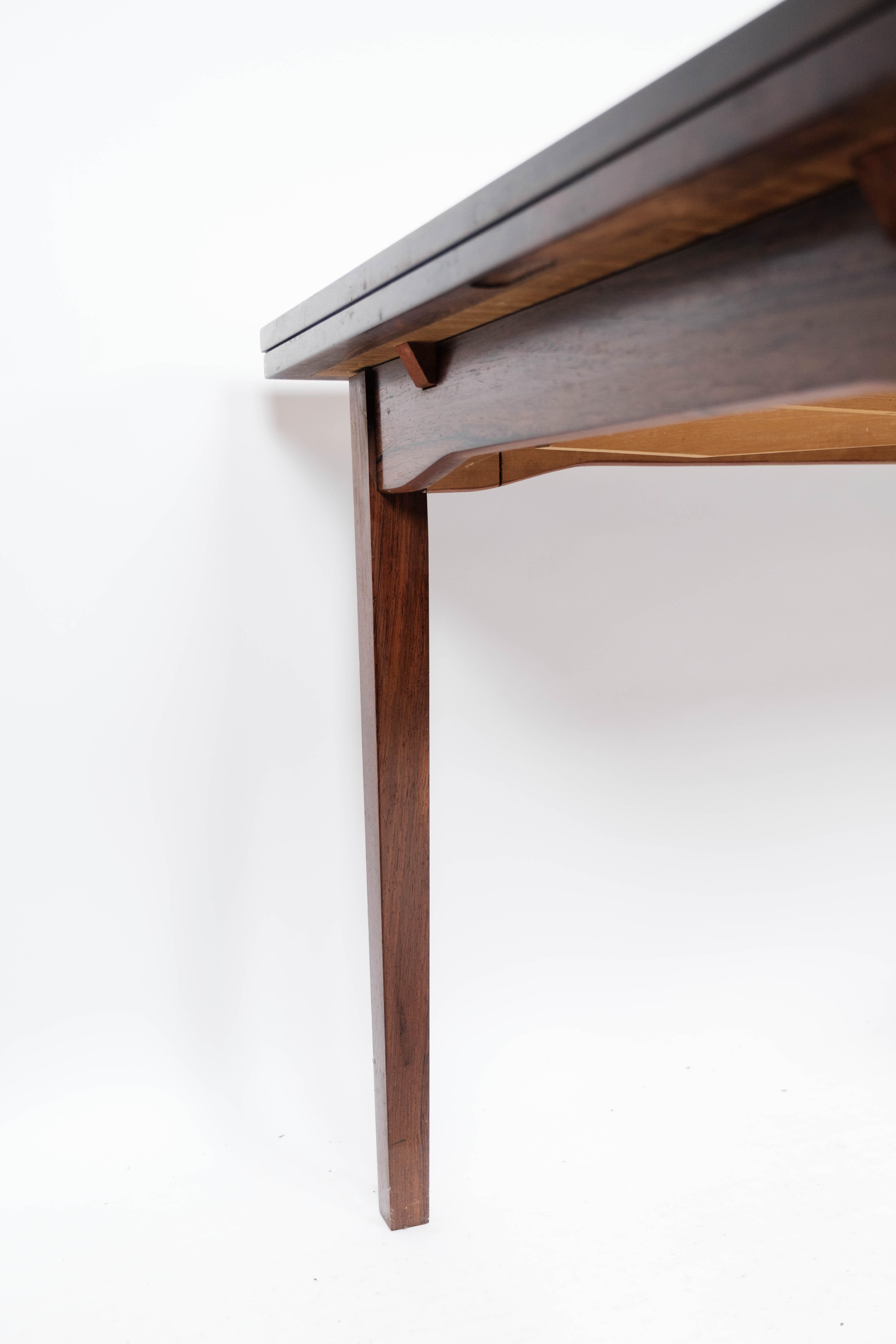 Dining Table in Rosewood with Extension, of Danish Design by Ellegaard, 1960s For Sale 1