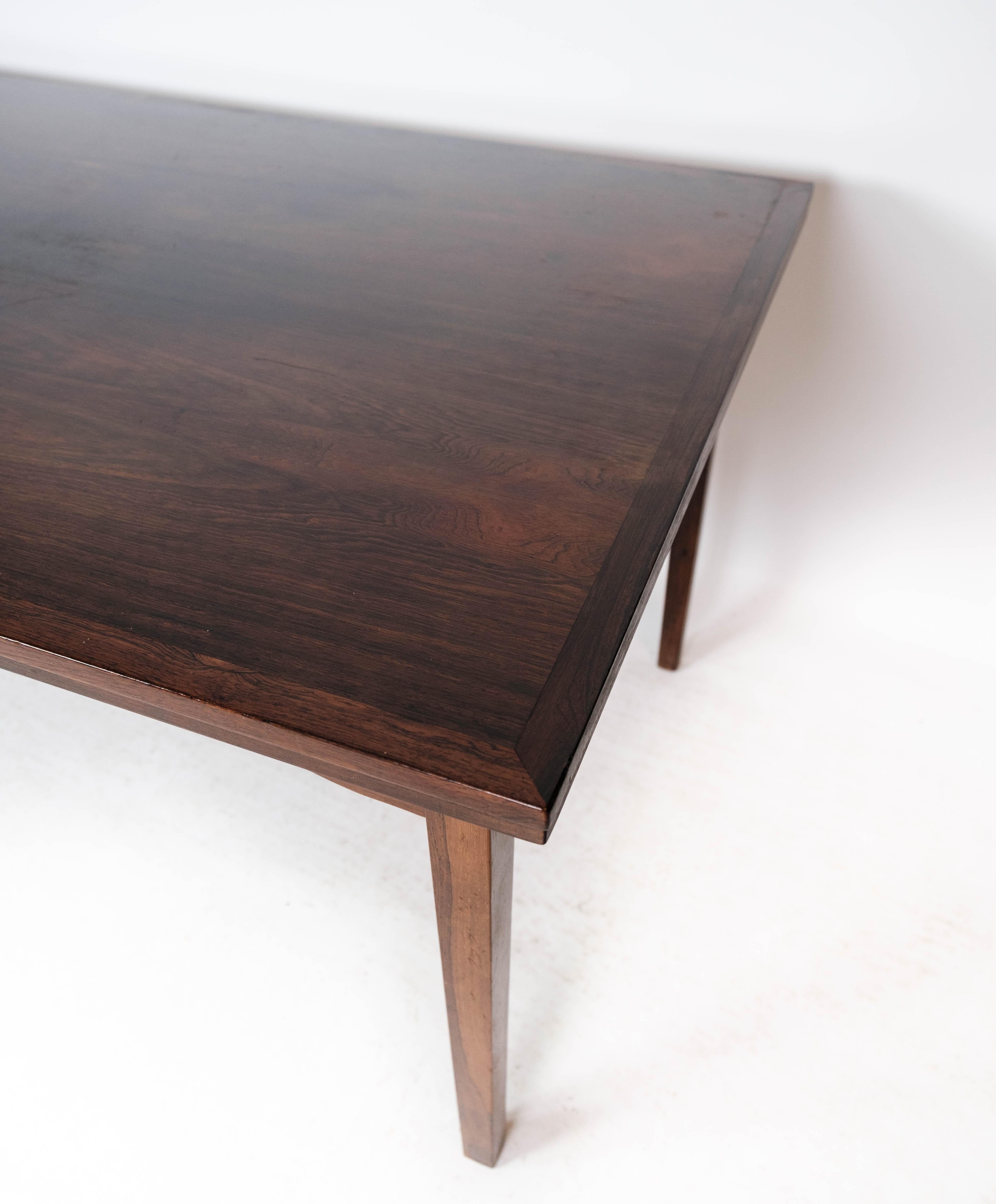 Dining Table in Rosewood with Extension, of Danish Design by Ellegaard, 1960s For Sale 3