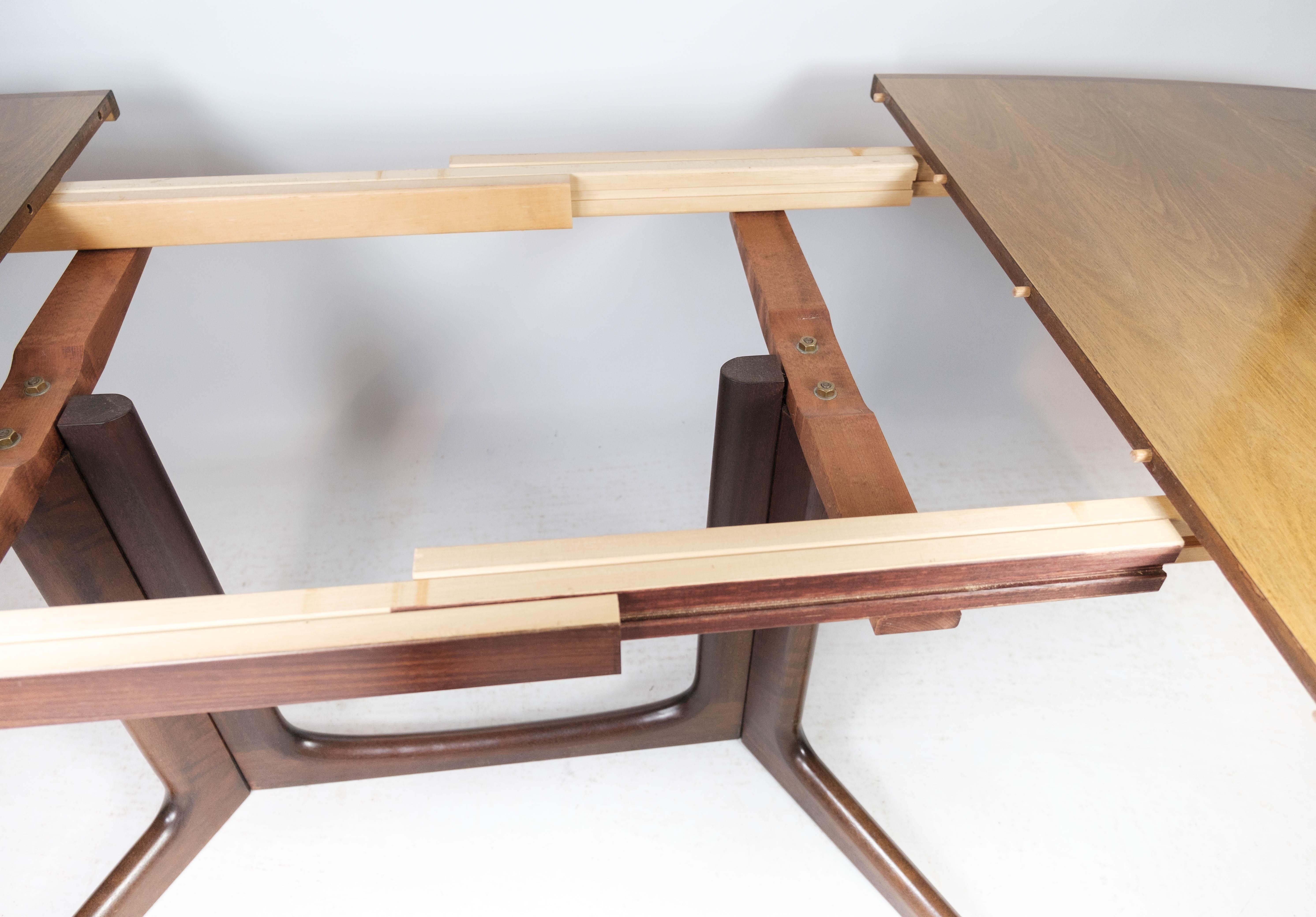 Dining Table in Rosewood with Extension of Danish Design by Gudme, 1960s 7