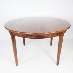 Dining Table Made In Rosewood With Extension, Danish Design From 1960s