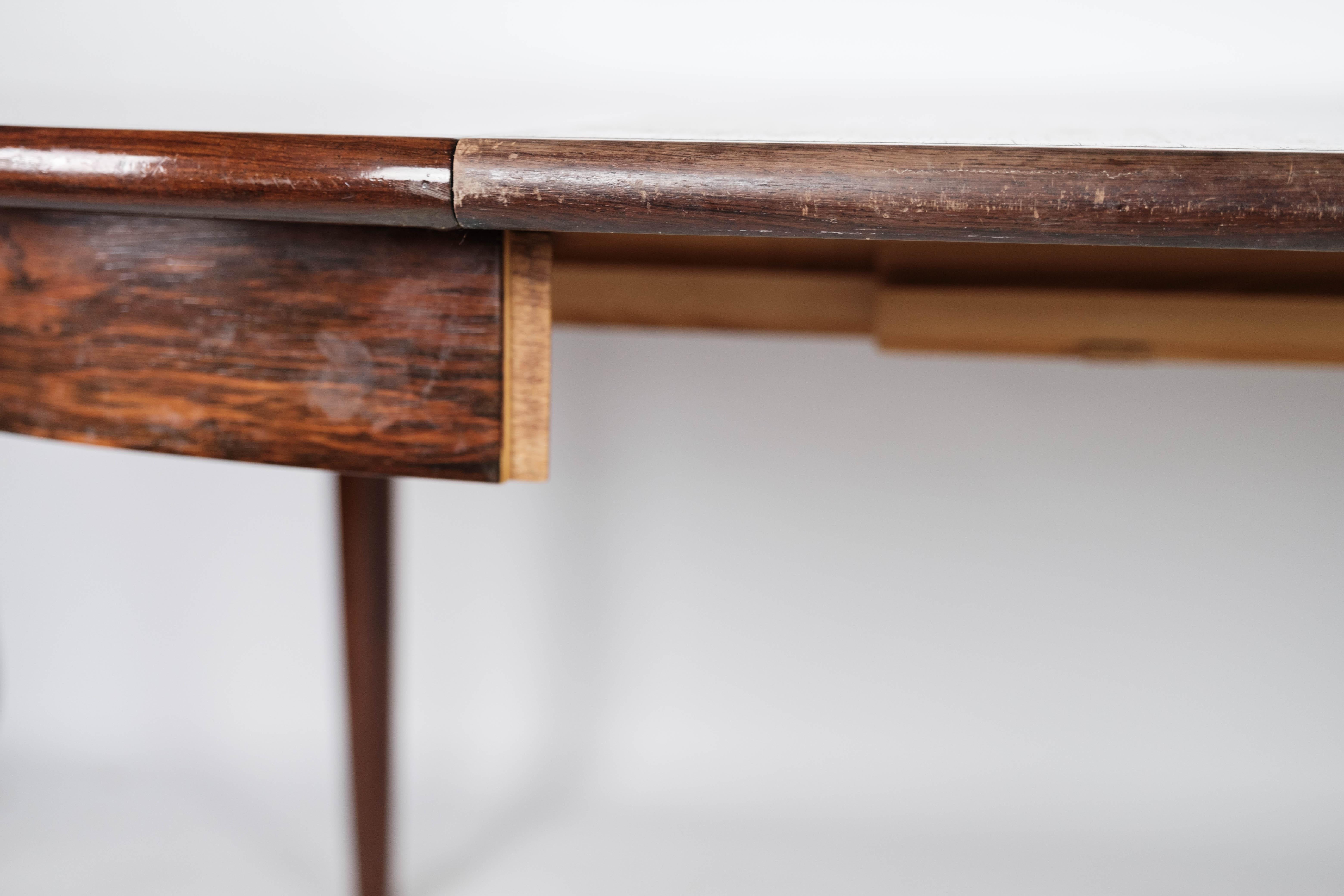 Dining Table Made In Rosewood With Extension, Danish Design From 1960s For Sale 3
