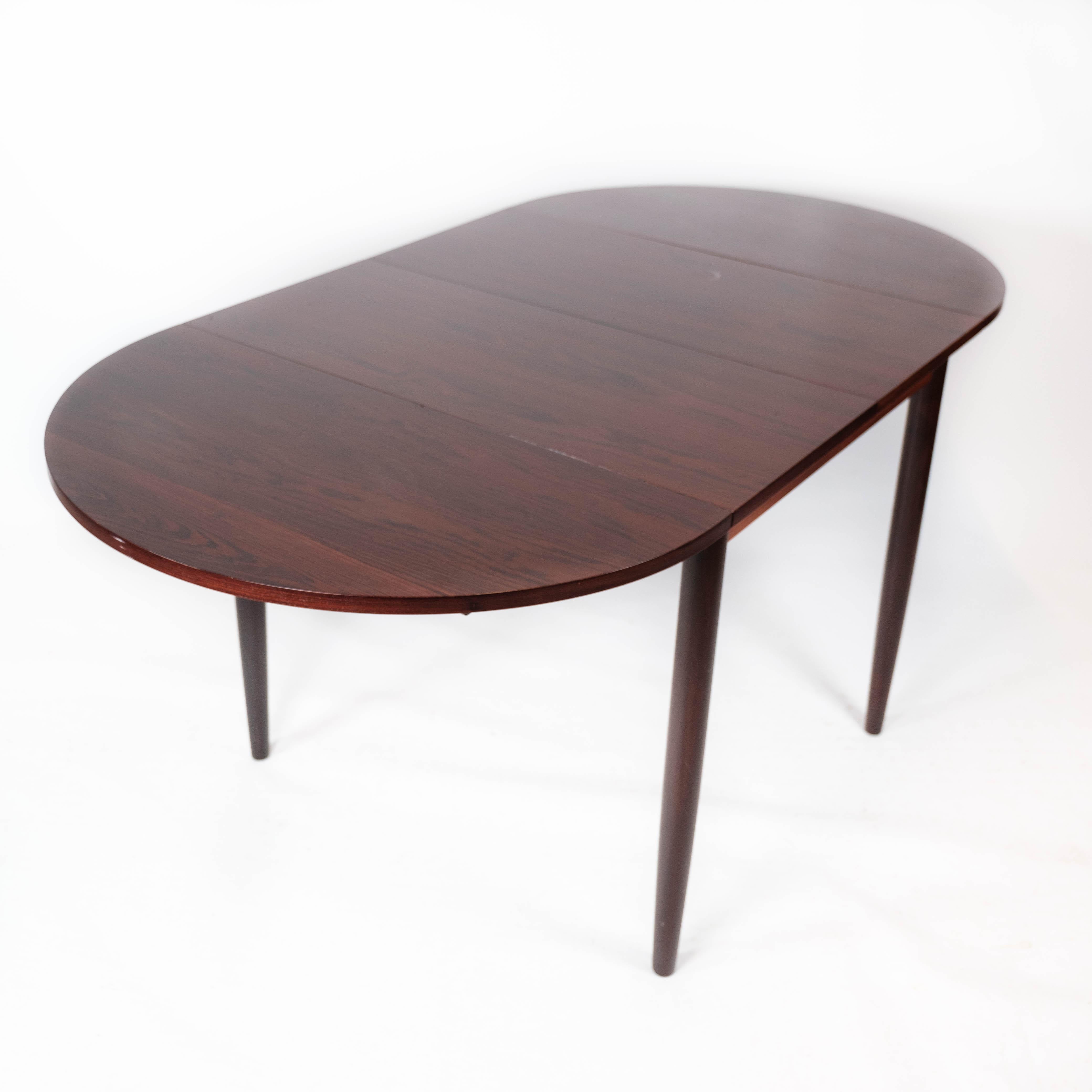 Dining Table Made In Rosewood With Extension Plates By Arne Vodder From 1960s For Sale 6