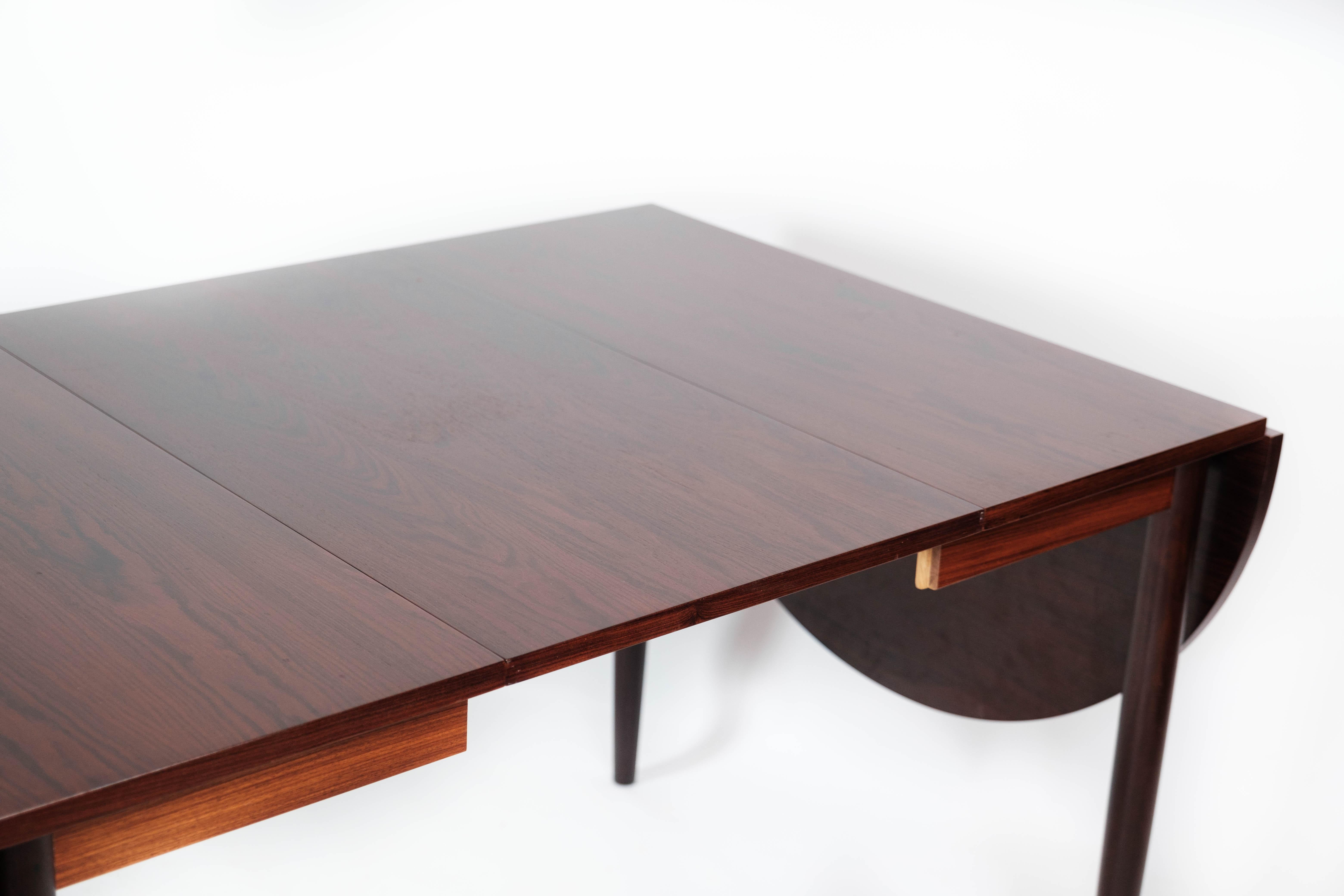Dining Table Made In Rosewood With Extension Plates By Arne Vodder From 1960s For Sale 9