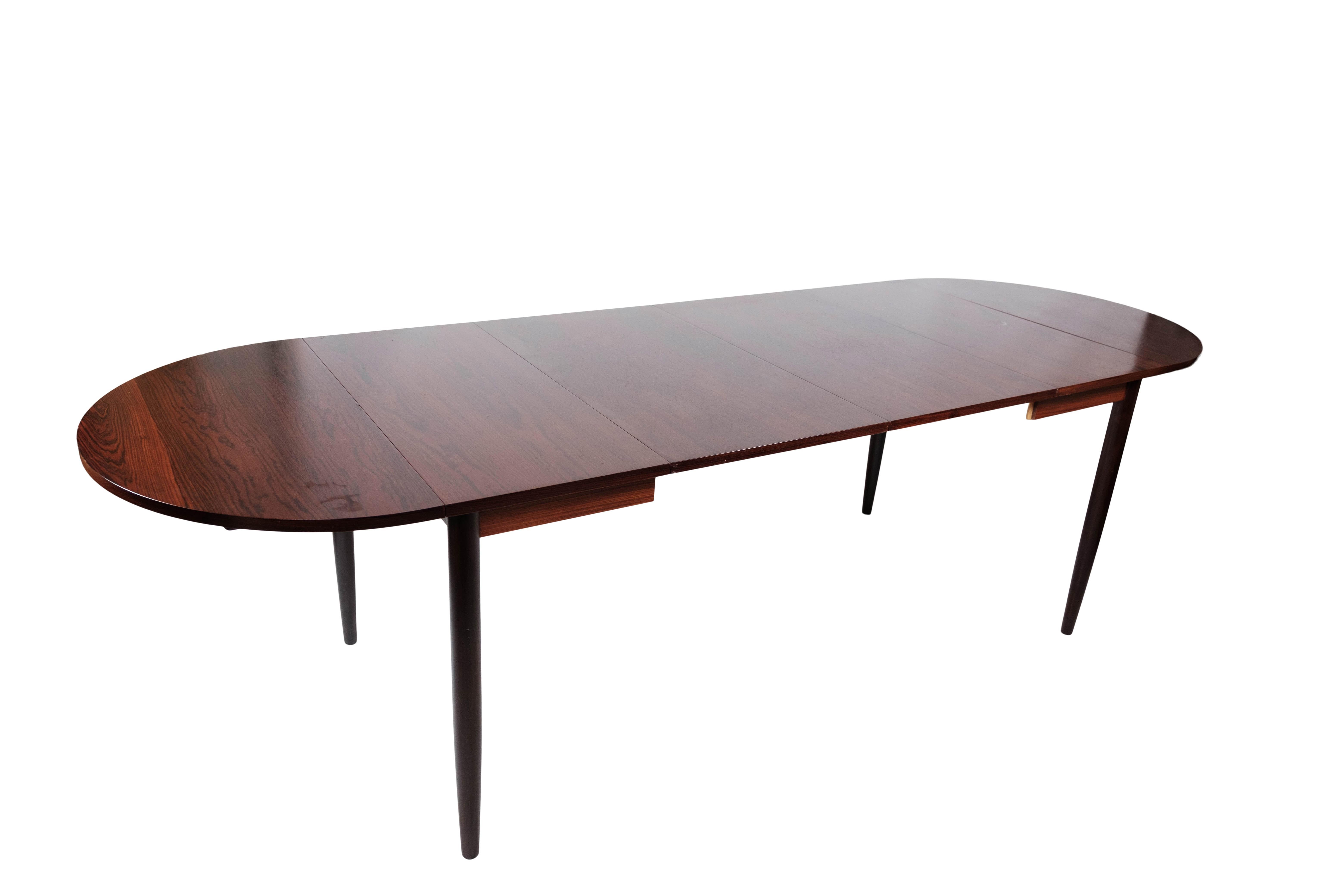 Dining Table Made In Rosewood With Extension Plates By Arne Vodder From 1960s For Sale 10