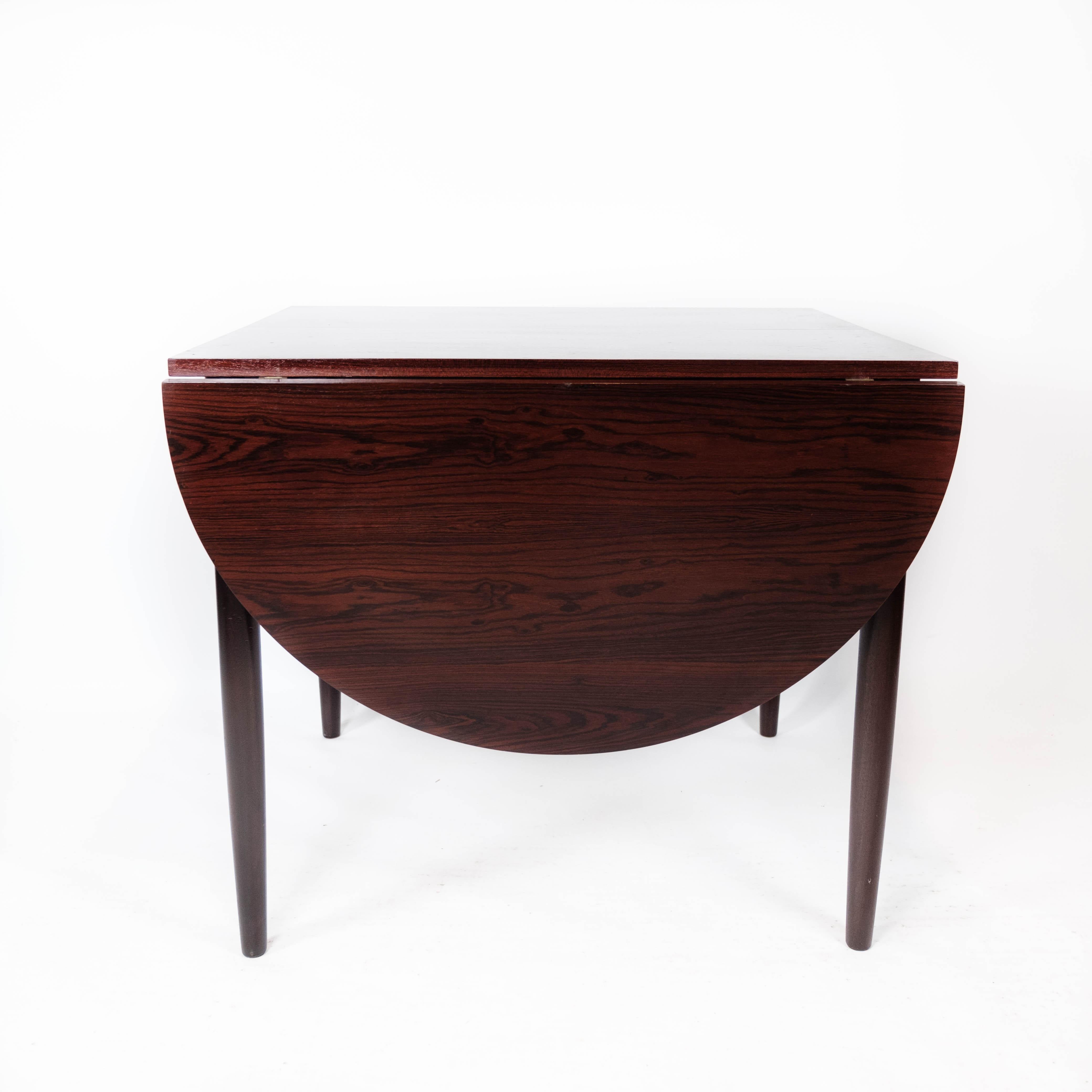 Mid-20th Century Dining Table Made In Rosewood With Extension Plates By Arne Vodder From 1960s For Sale