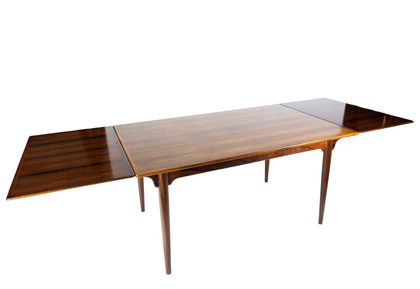 Dining Table in Rosewood with Extensions, Designed by Arne Vodder from the 1960s For Sale 4