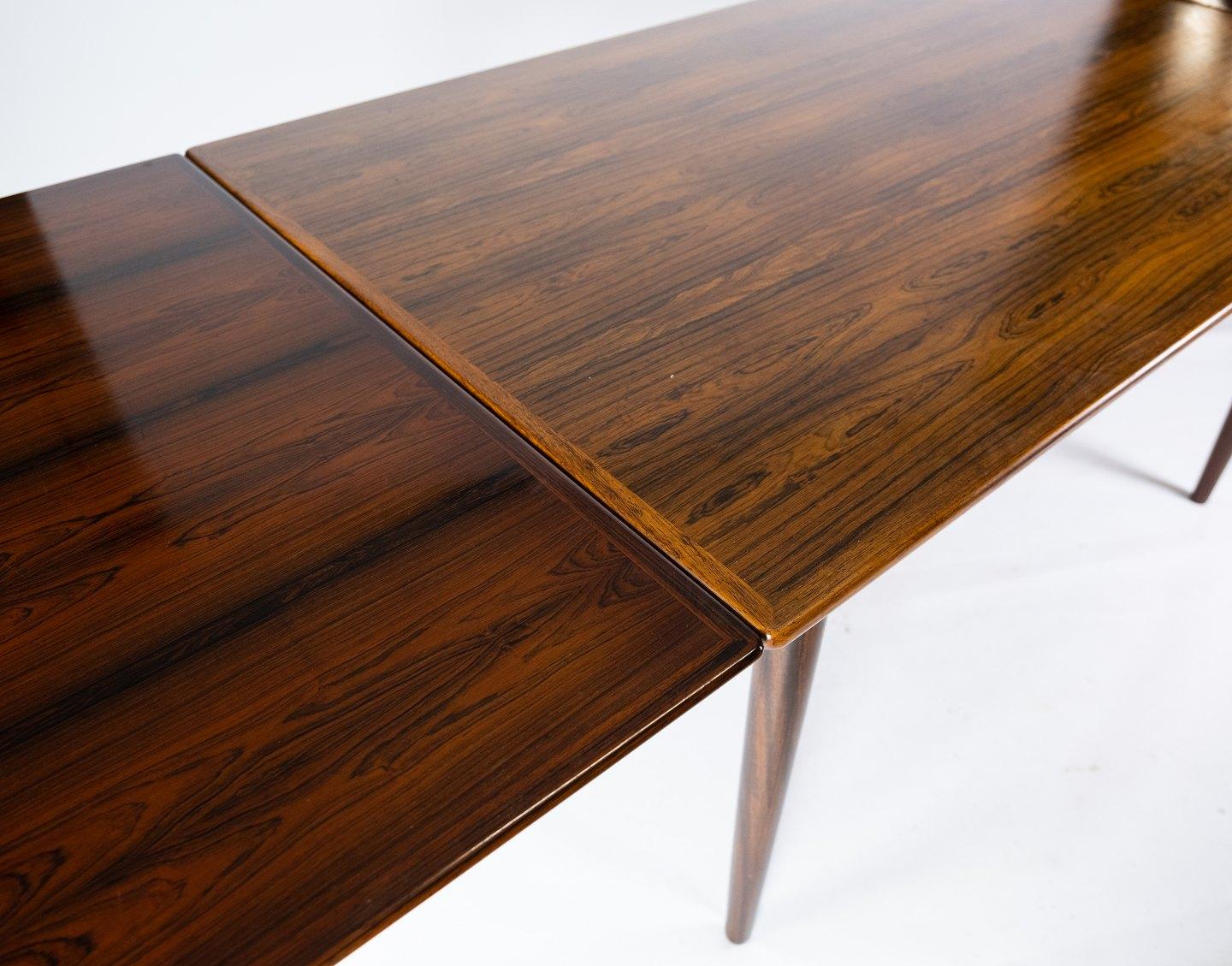 Scandinavian Modern Dining Table in Rosewood with Extensions, Designed by Arne Vodder from the 1960s For Sale