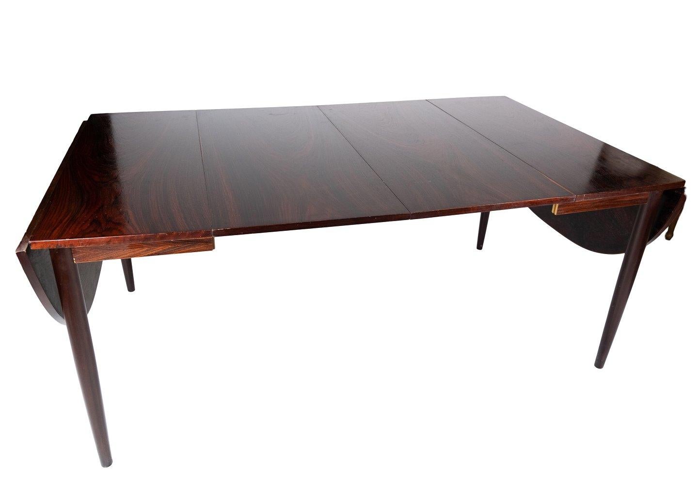 Scandinavian Modern Dining Table in Rosewood with Extensions Designed by Arne Vodder from the 1960s For Sale