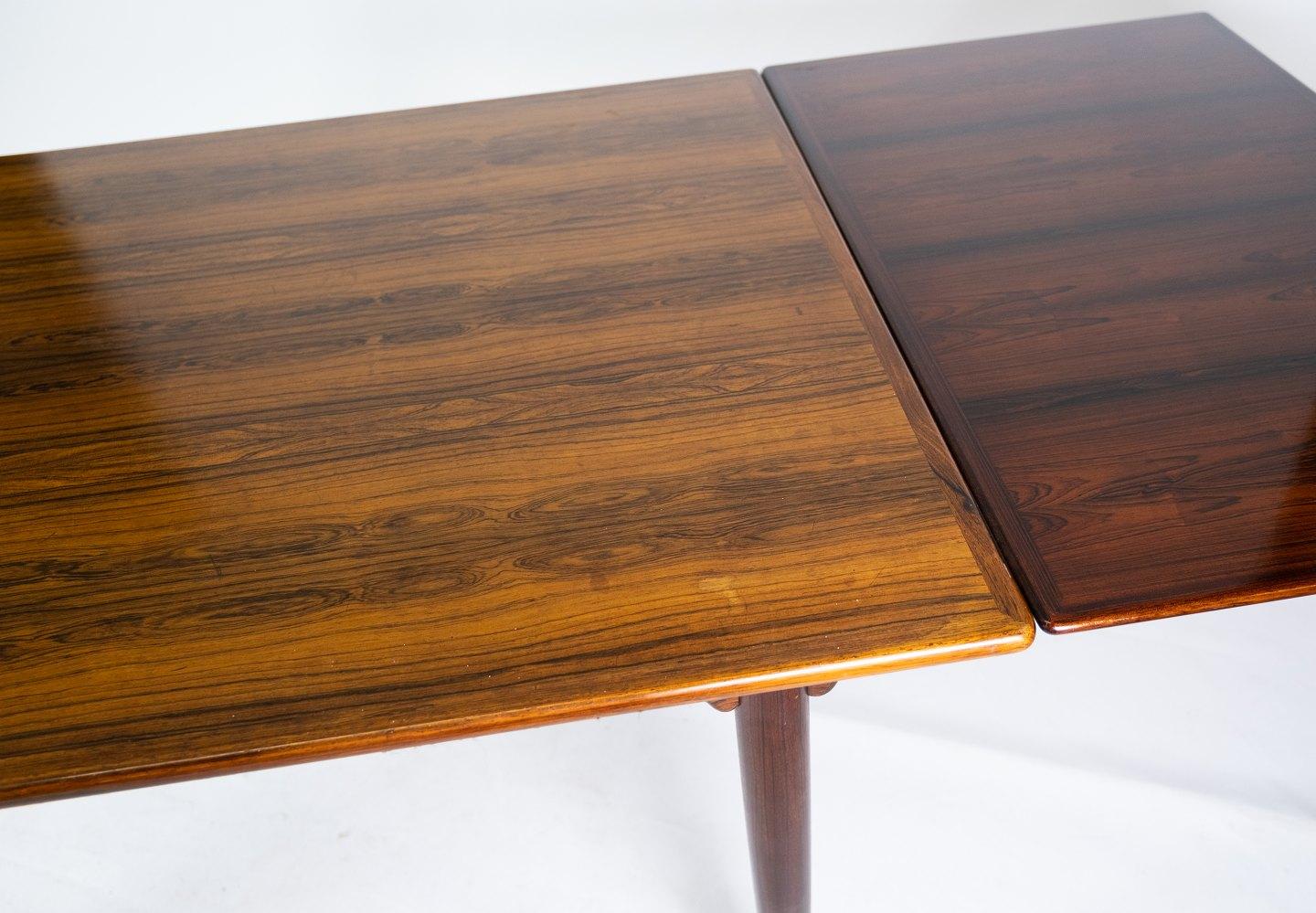 Danish Dining Table in Rosewood with Extensions, Designed by Arne Vodder from the 1960s For Sale