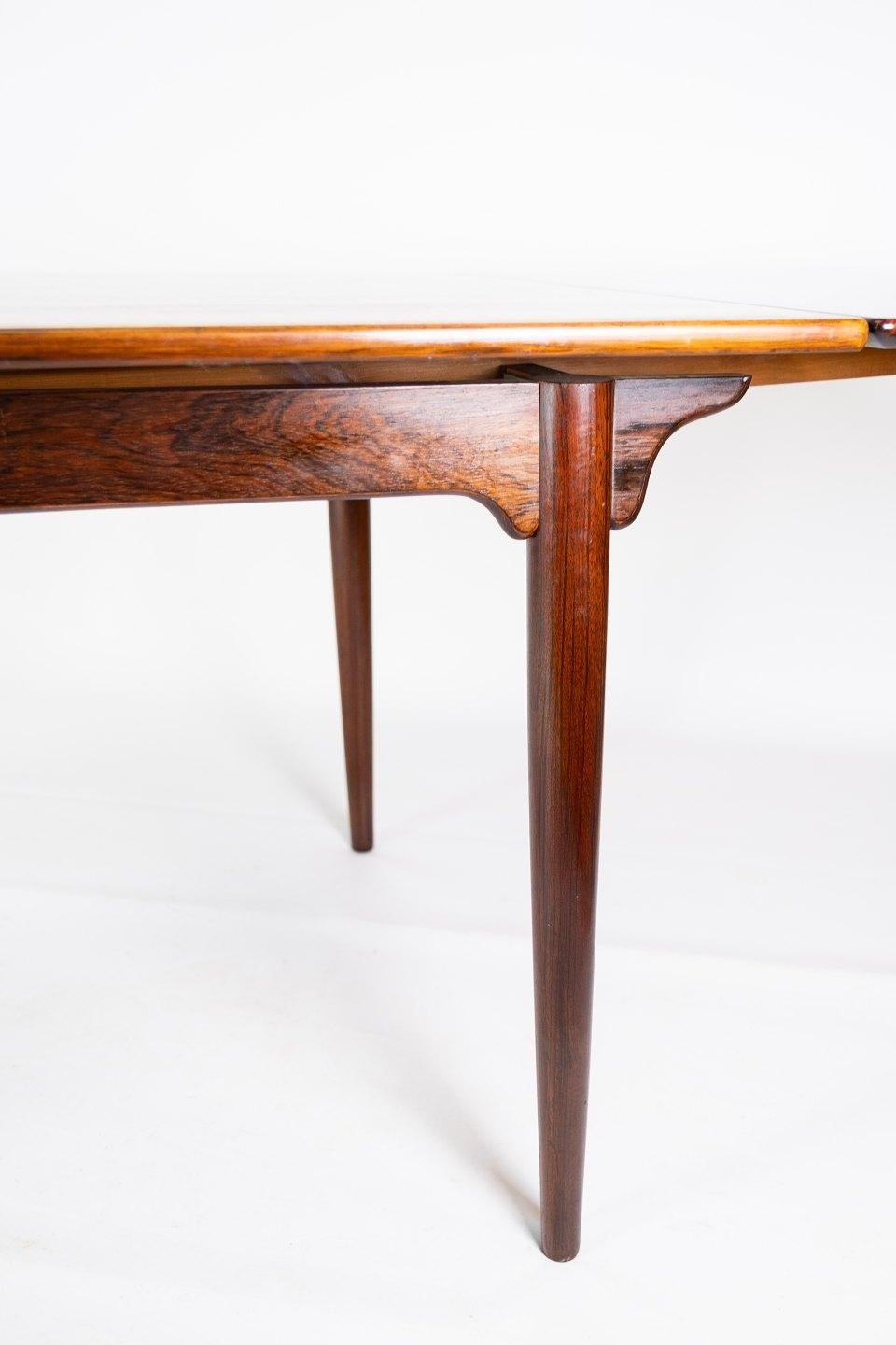 Dining Table in Rosewood with Extensions, Designed by Arne Vodder from the 1960s In Good Condition For Sale In Lejre, DK