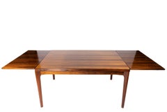 Dining Table in Rosewood with Extensions Designed by Henning Kjærnulf, 1960s