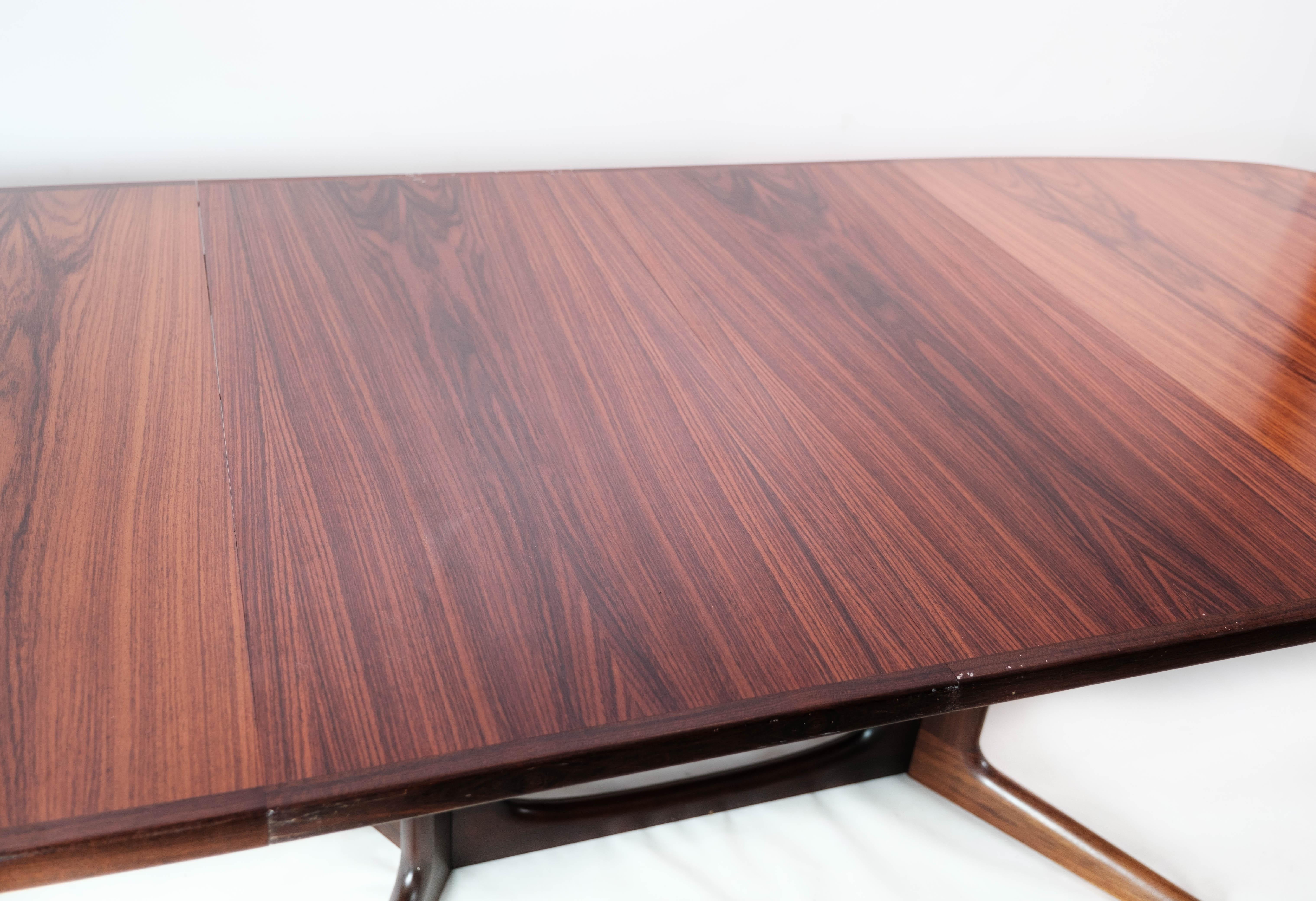 Dining Table in Rosewood with Extensions of Danish Design by Gudme, 1960s 8