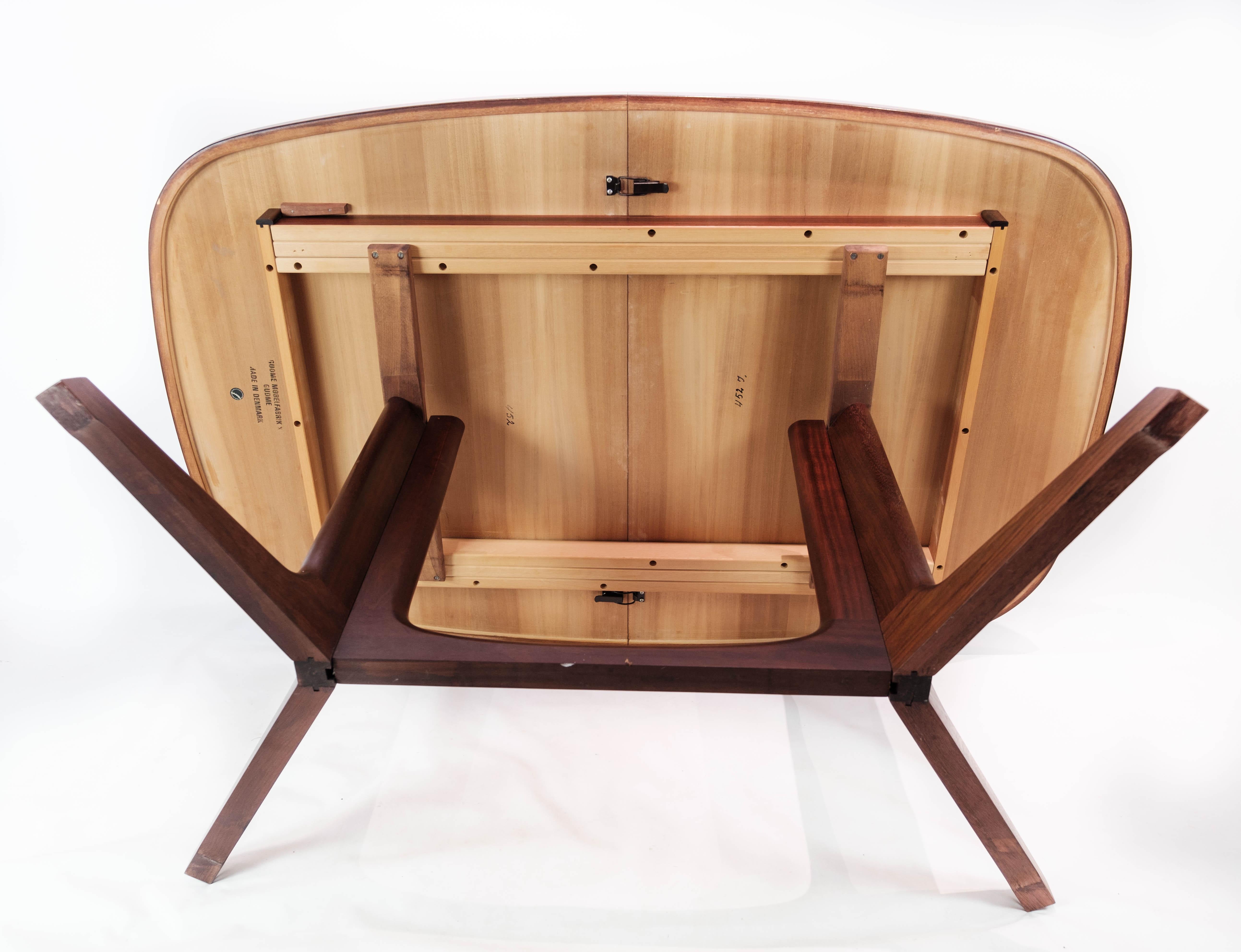 Dining Table in Rosewood with Extensions of Danish Design by Gudme, 1960s 9