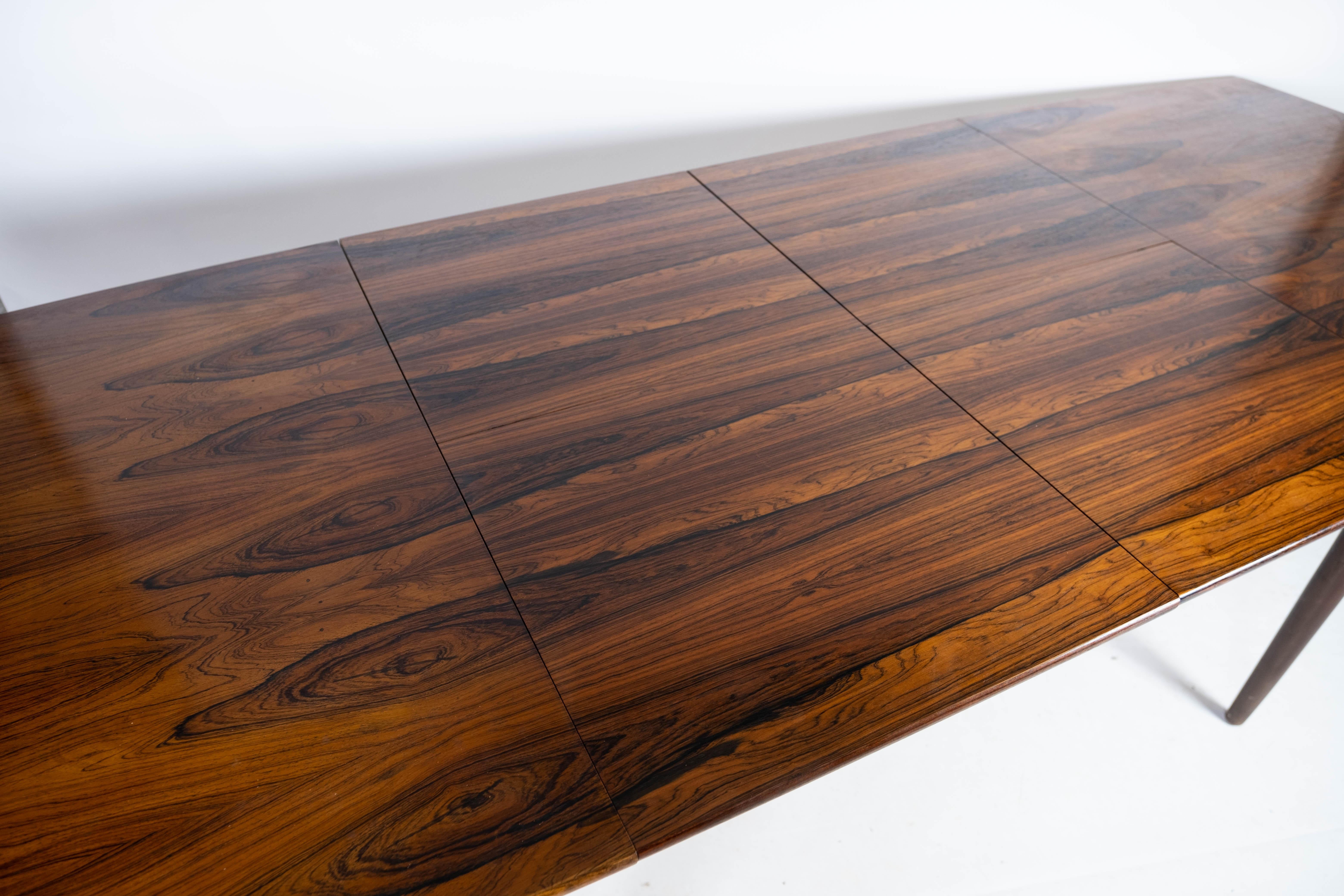 Dining Table in Rosewood with Extensions, of Danish Design from the 1960s 8