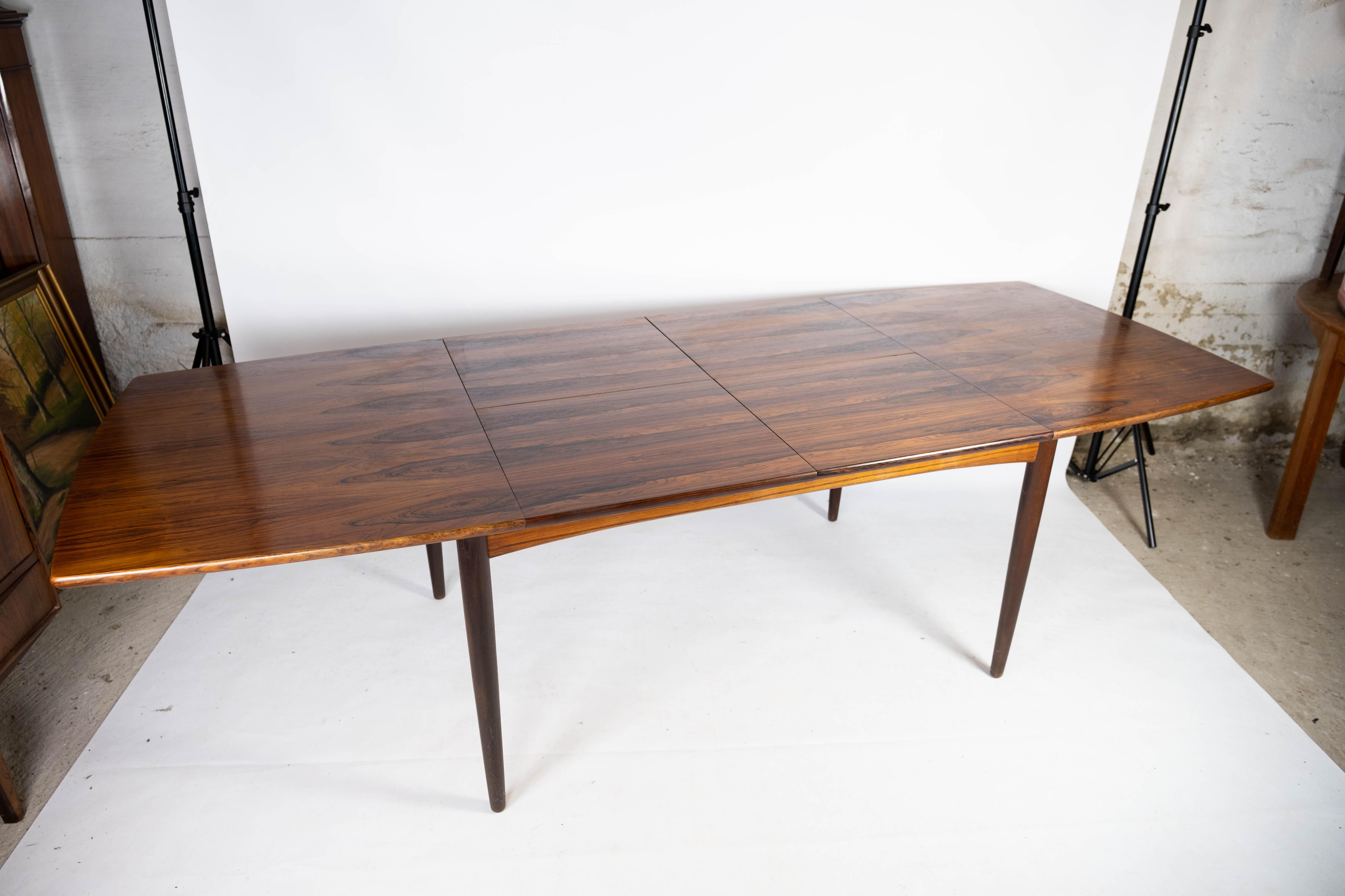 Dining Table in Rosewood with Extensions, of Danish Design from the 1960s 11