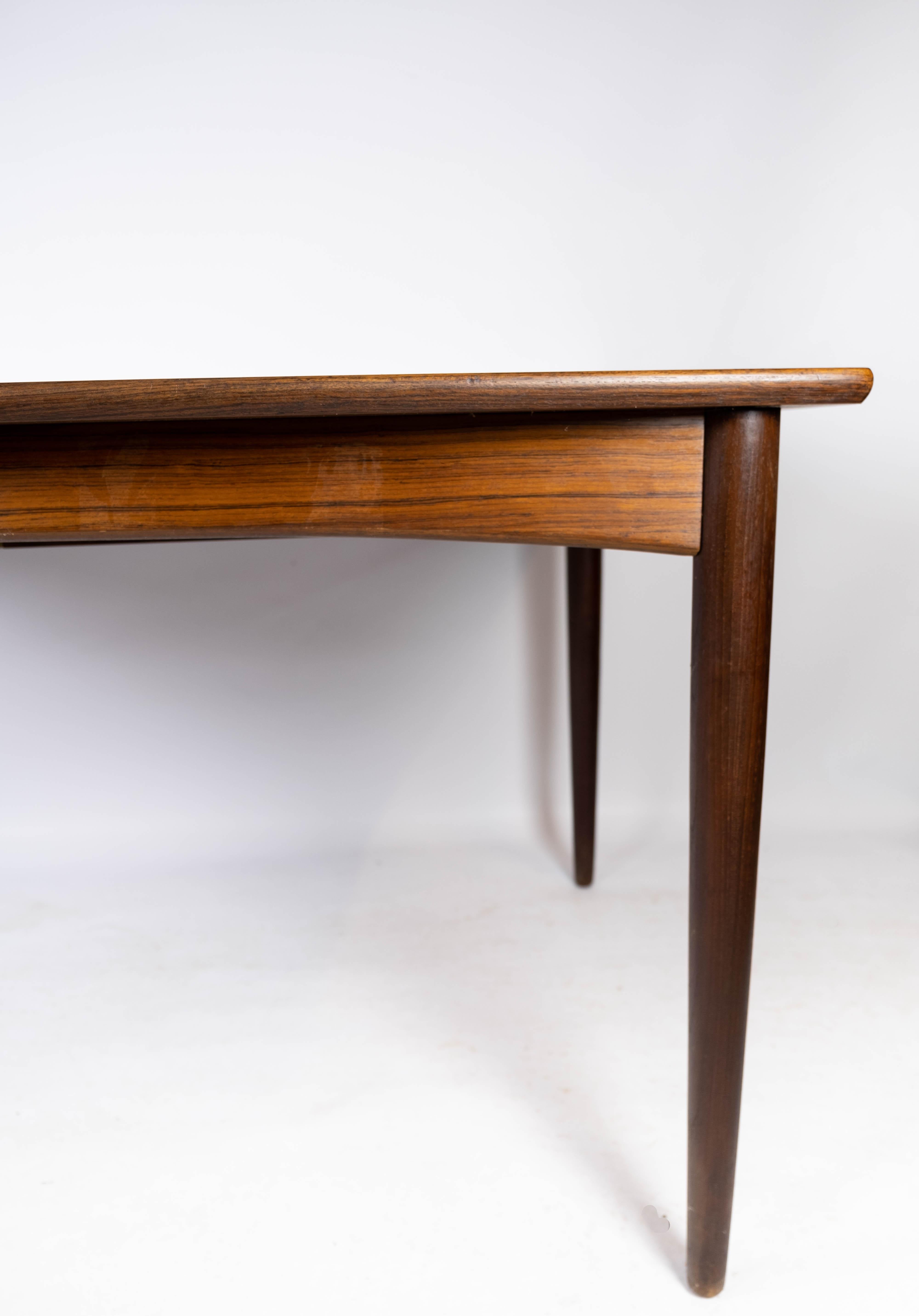 Dining Table in Rosewood with Extensions, of Danish Design from the 1960s In Good Condition In Lejre, DK