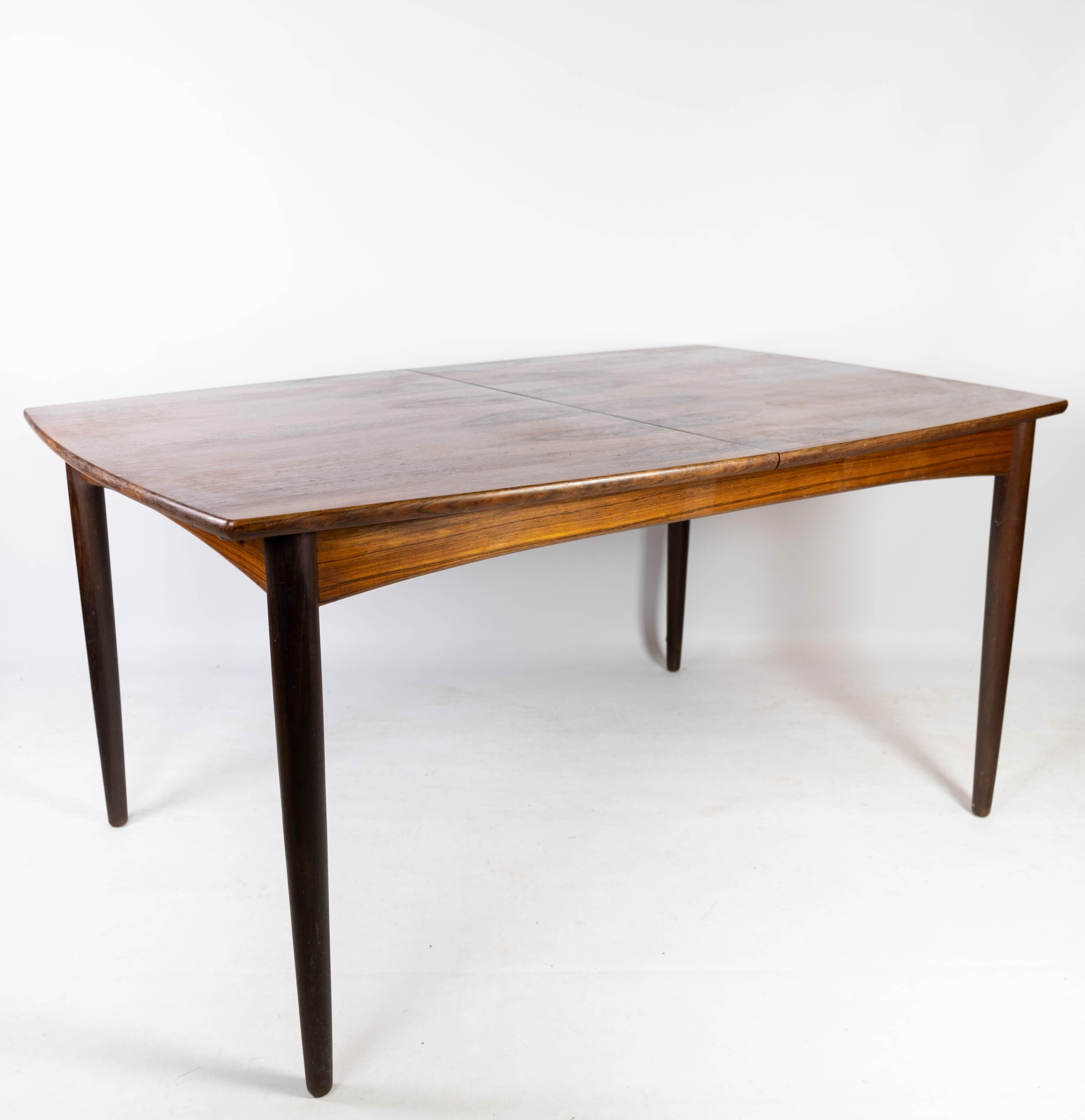 Dining Table in Rosewood with Extensions, of Danish Design from the 1960s 2