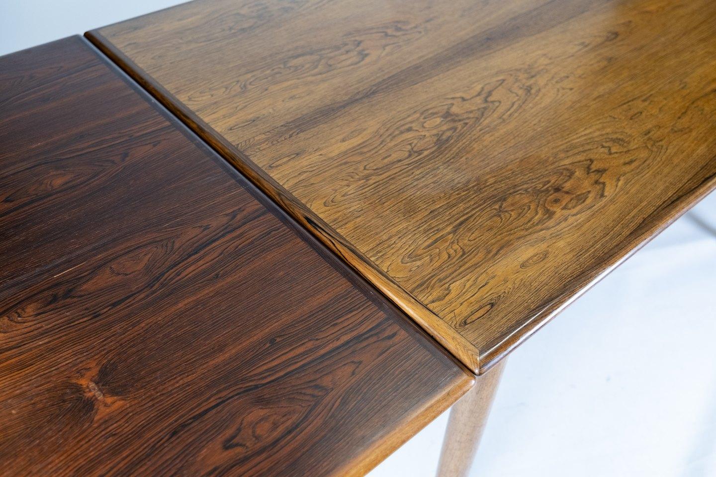 Dining Table Made In Rosewood With Extensions, Danish Design From 1960s For Sale 3