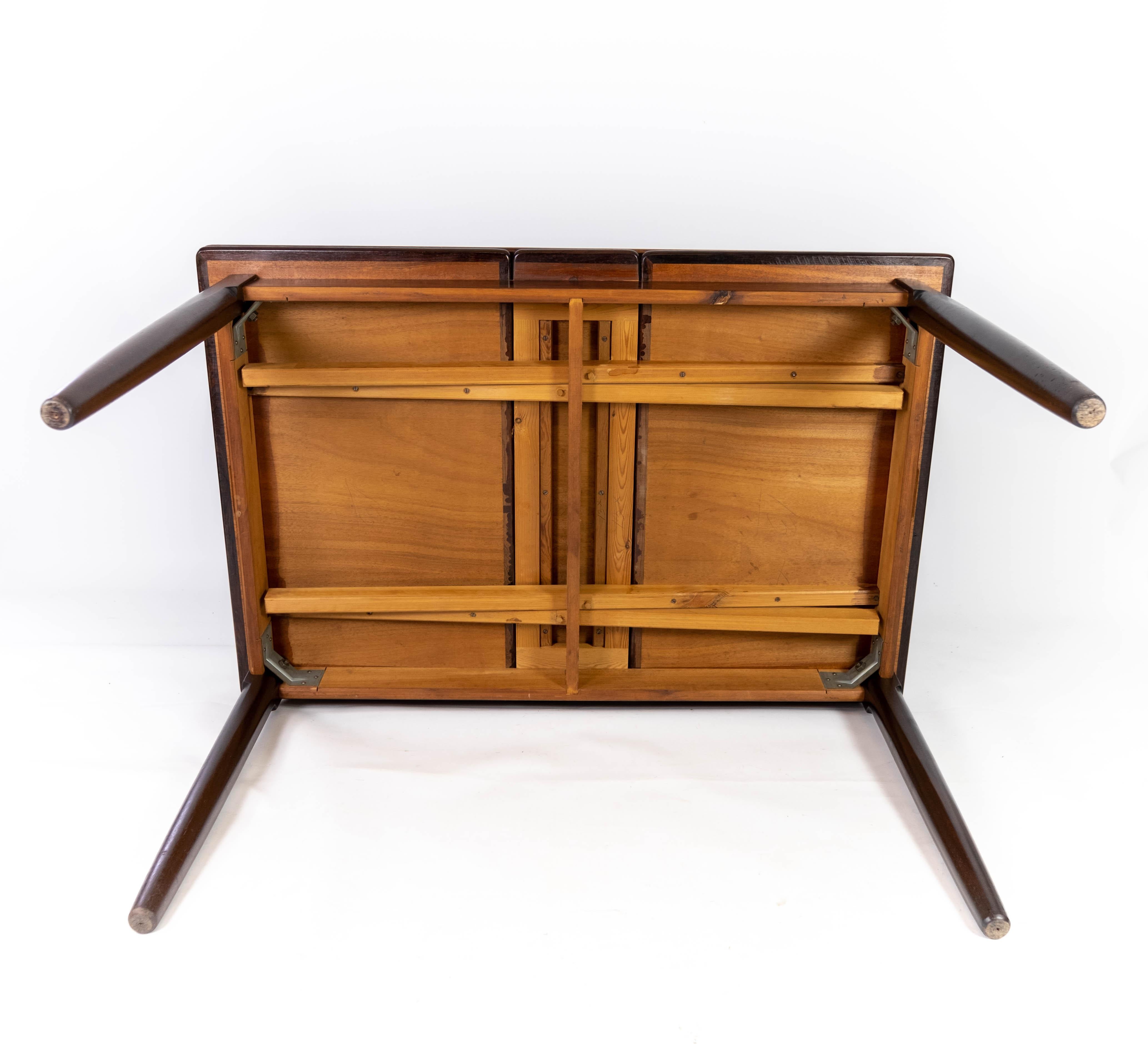 Dining Table Made In Rosewood With Extentions, Danish Design From 1960s For Sale 5