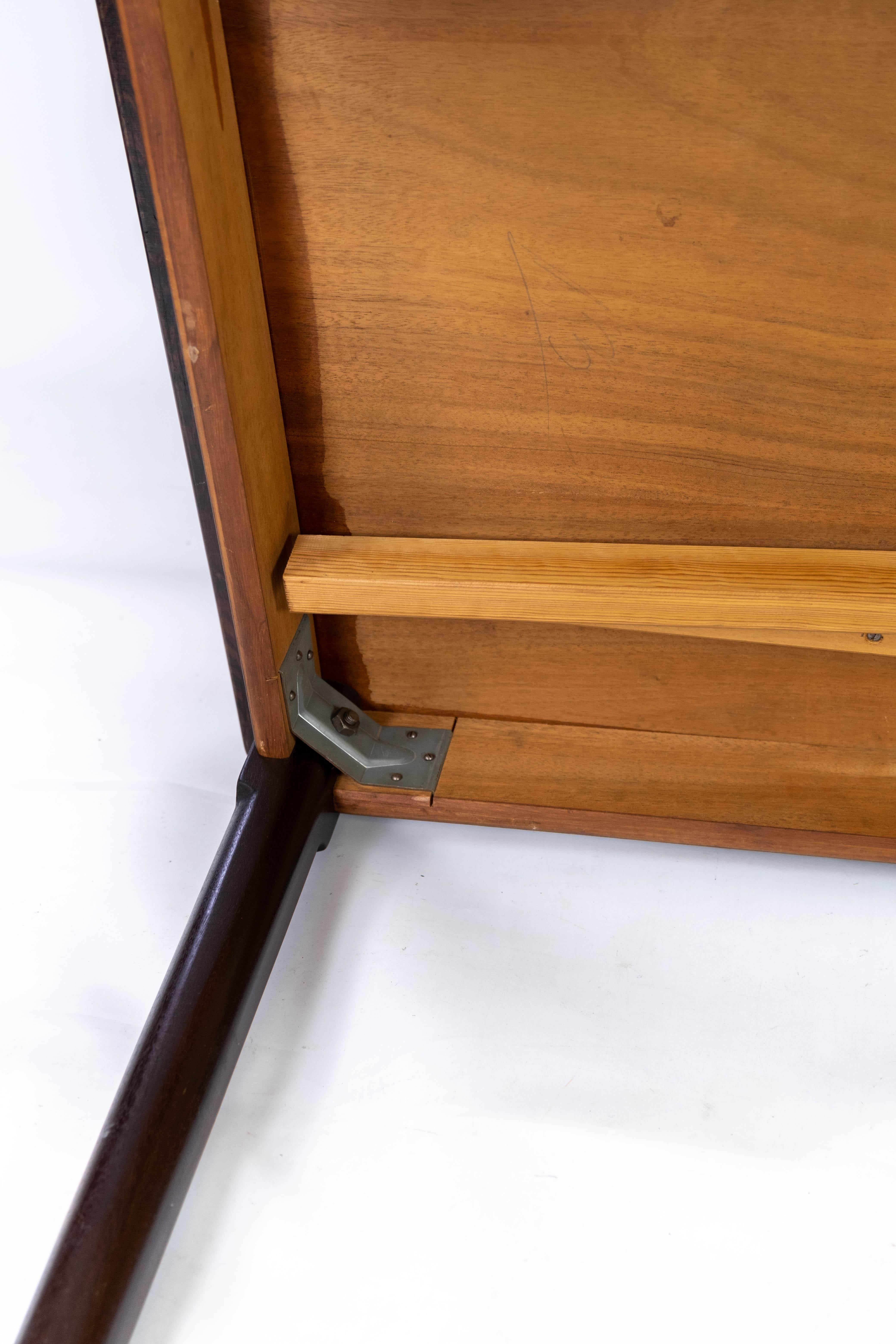 Dining Table Made In Rosewood With Extentions, Danish Design From 1960s For Sale 6