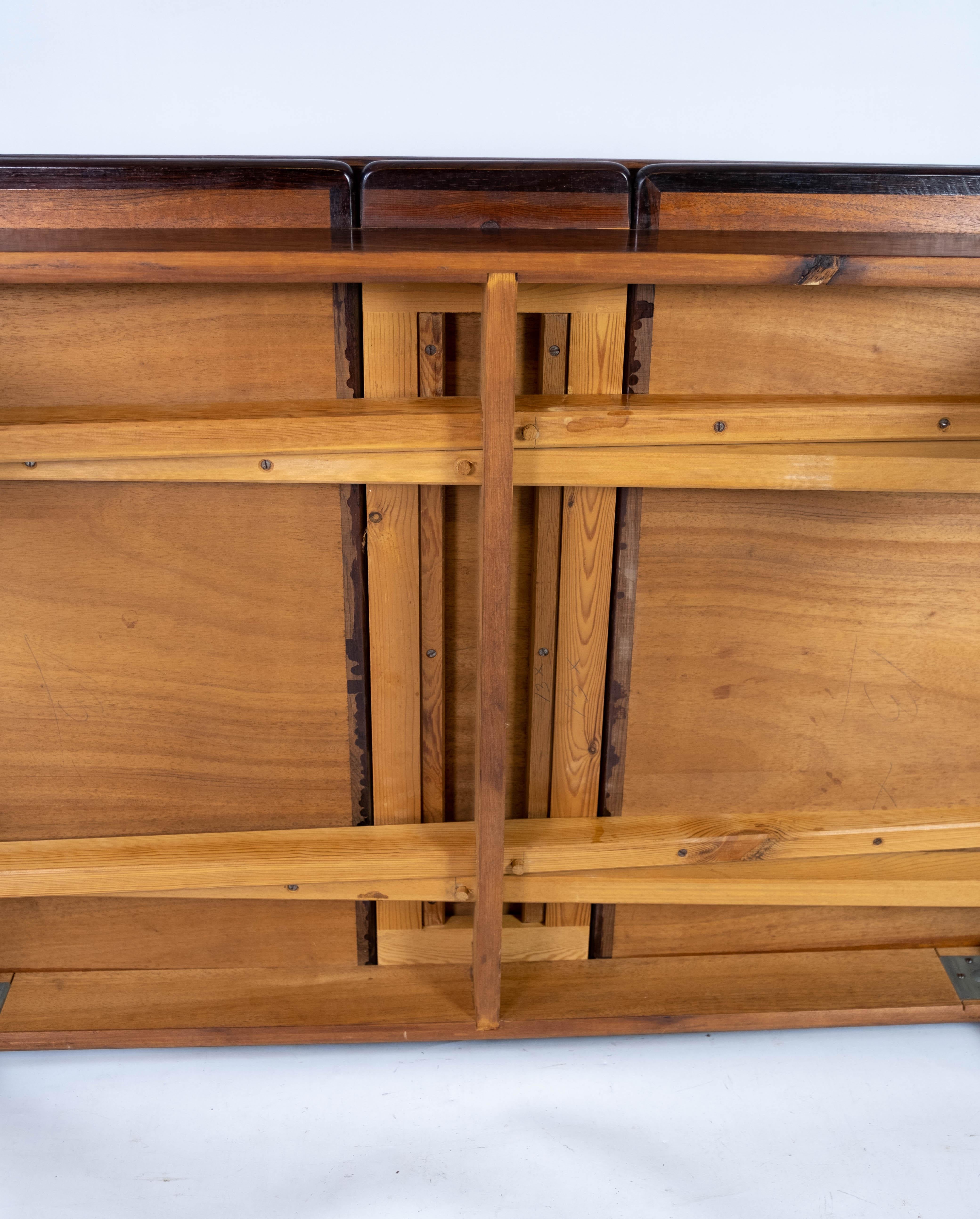 Dining Table Made In Rosewood With Extentions, Danish Design From 1960s For Sale 7