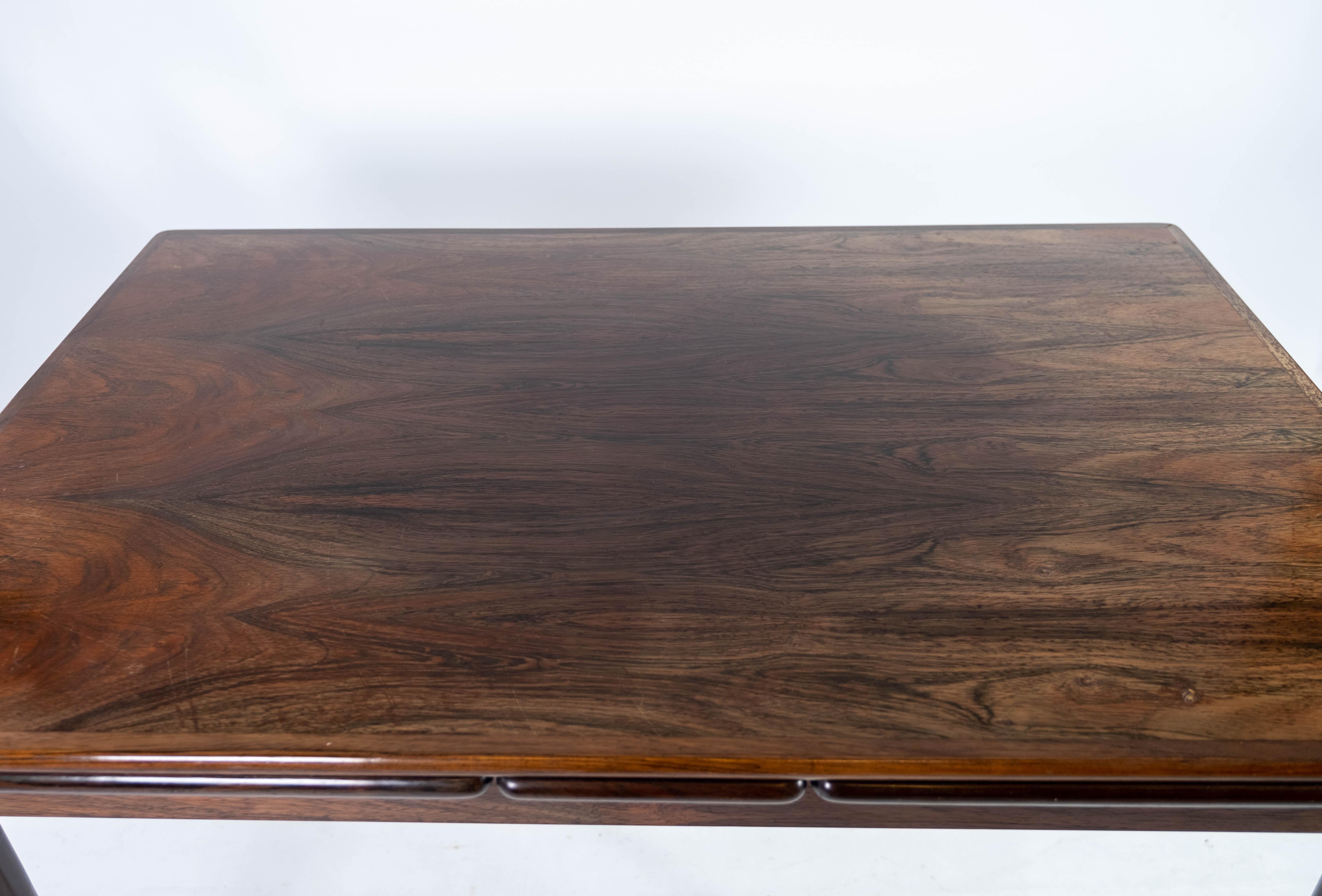 Mid-Century Modern Dining Table Made In Rosewood With Extentions, Danish Design From 1960s For Sale