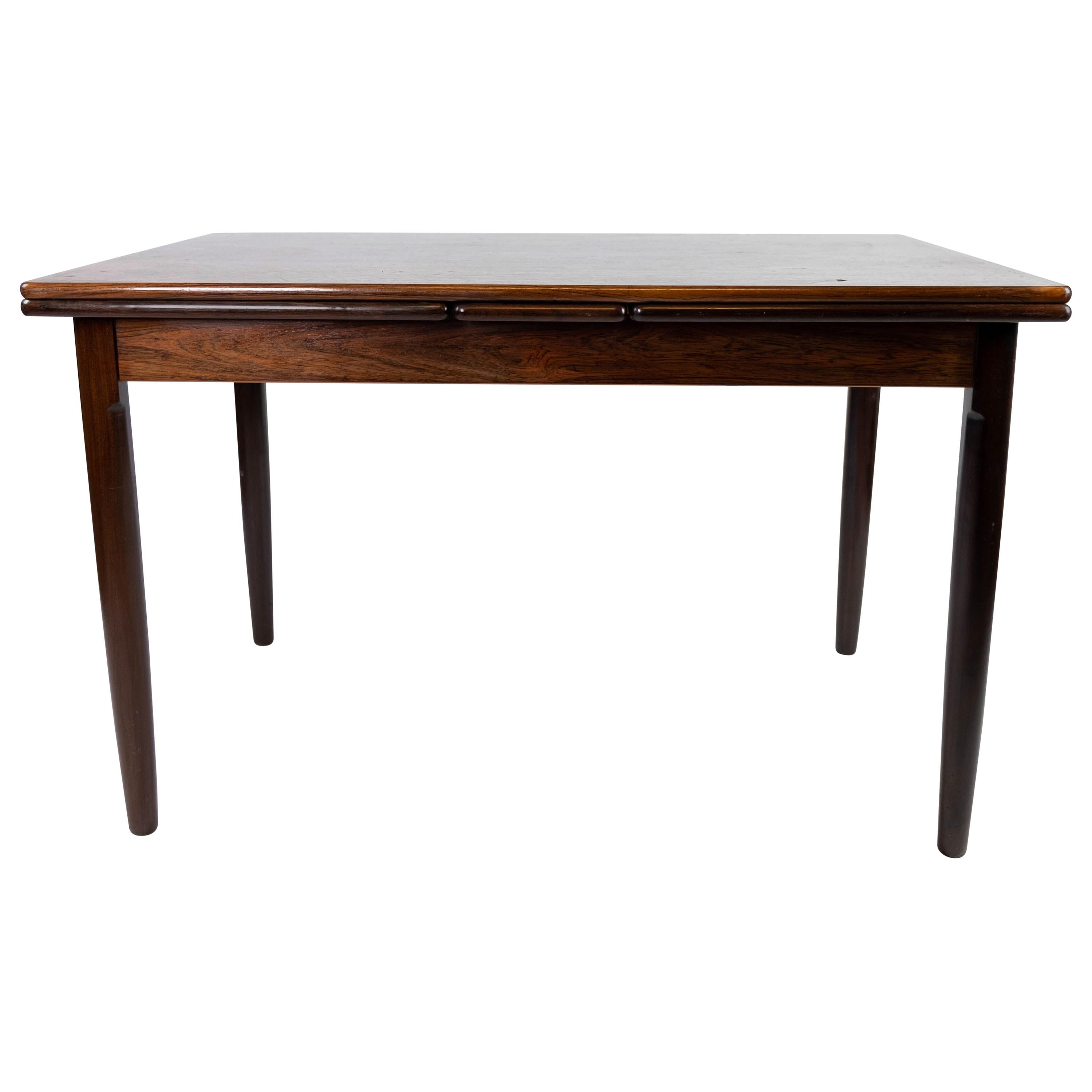 Dining Table Made In Rosewood With Extentions, Danish Design From 1960s