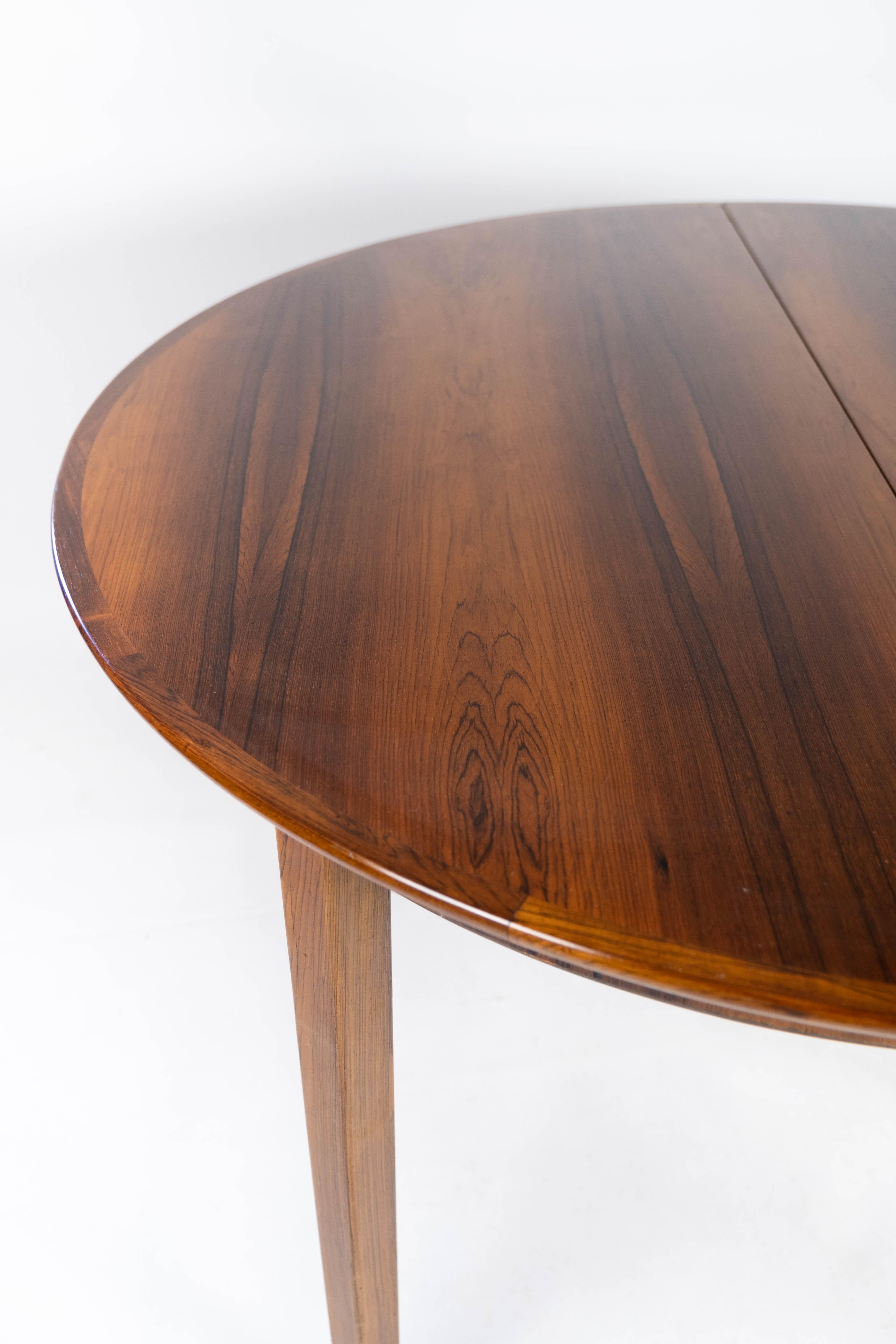 Dining Table Made In Rosewood With Extension Plates, Danish Design From 1960s For Sale 1