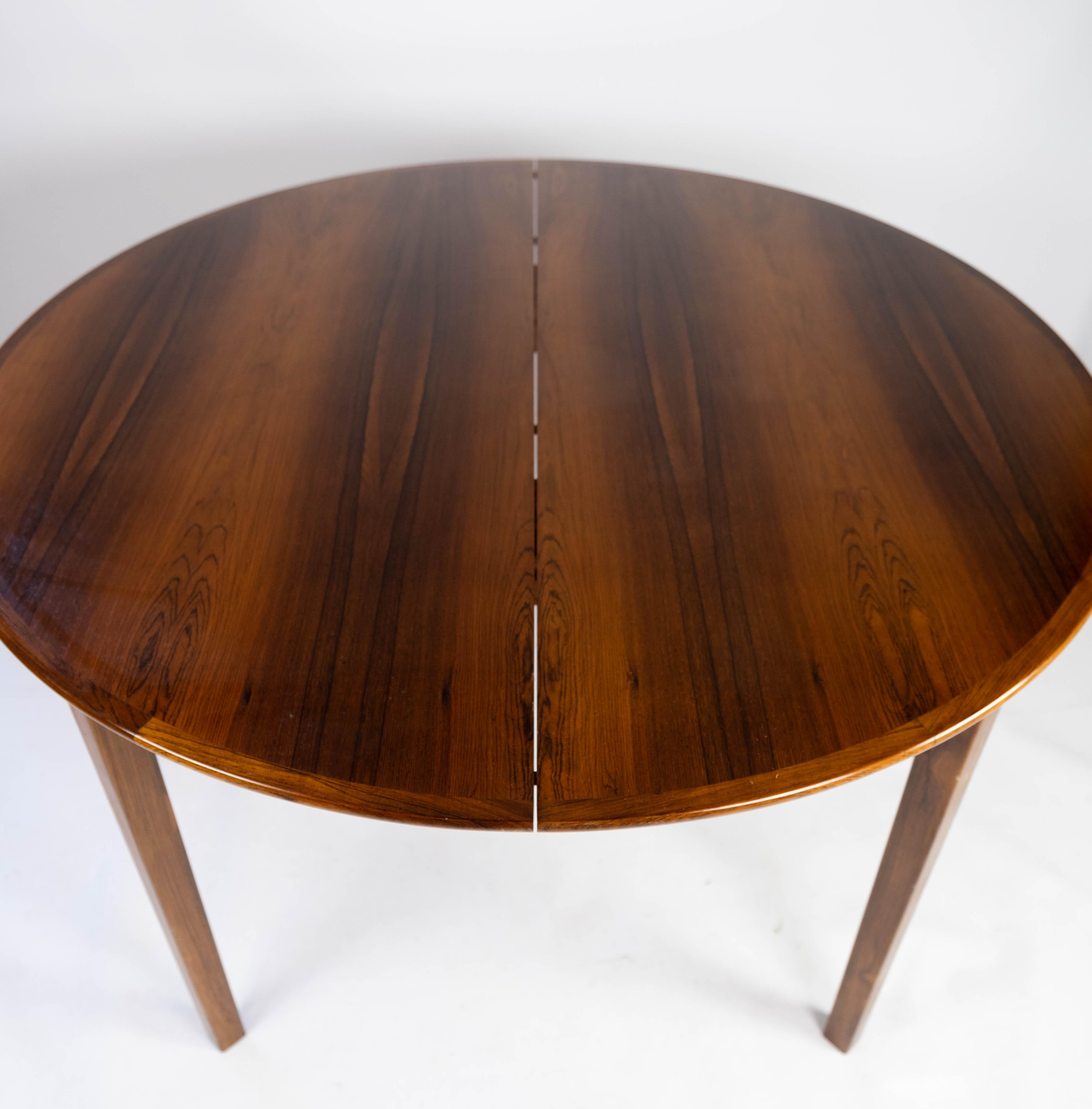 Dining Table in Rosewood with Three Extension Plates, of Danish Design, 1960s 2