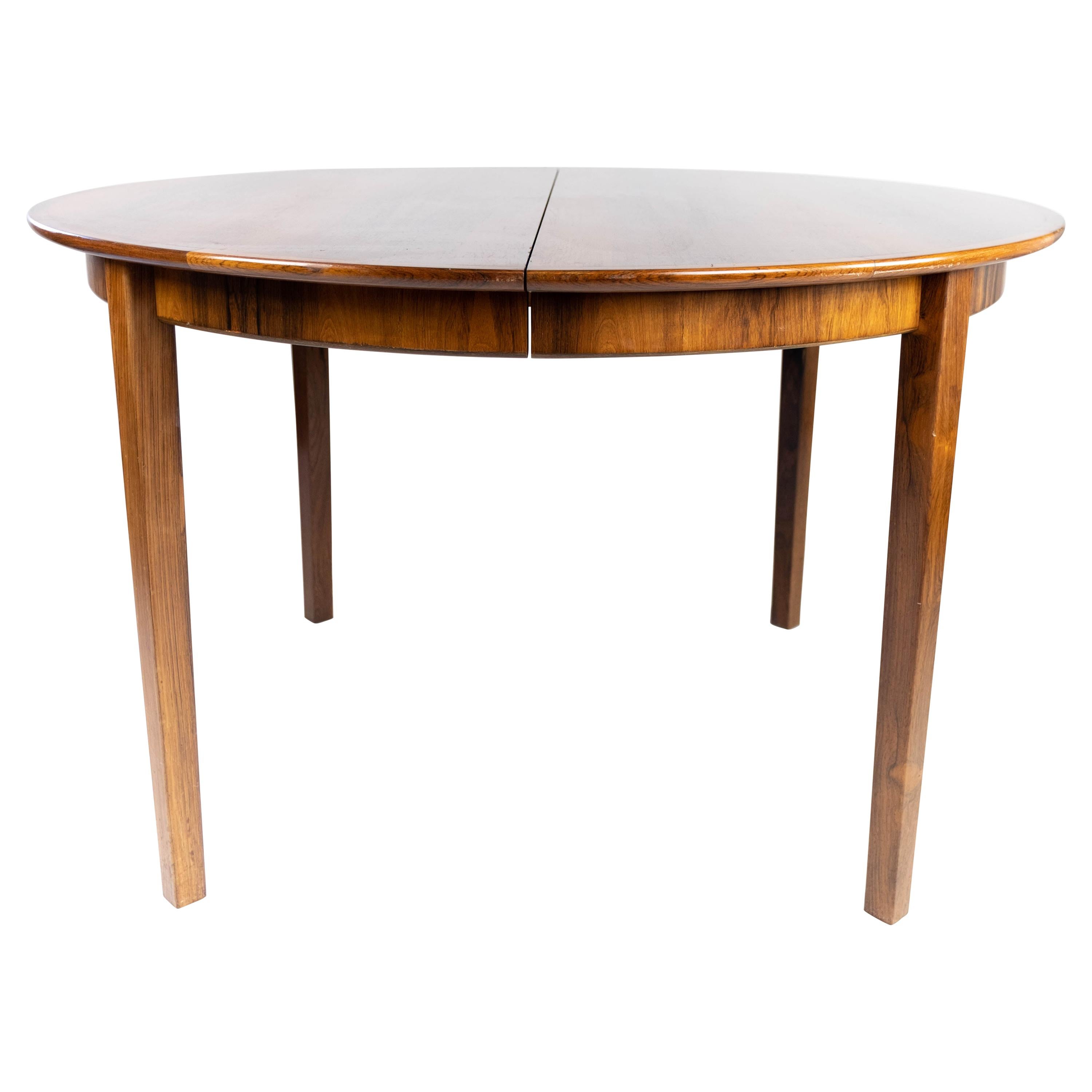 Dining Table Made In Rosewood With Extension Plates, Danish Design From 1960s For Sale