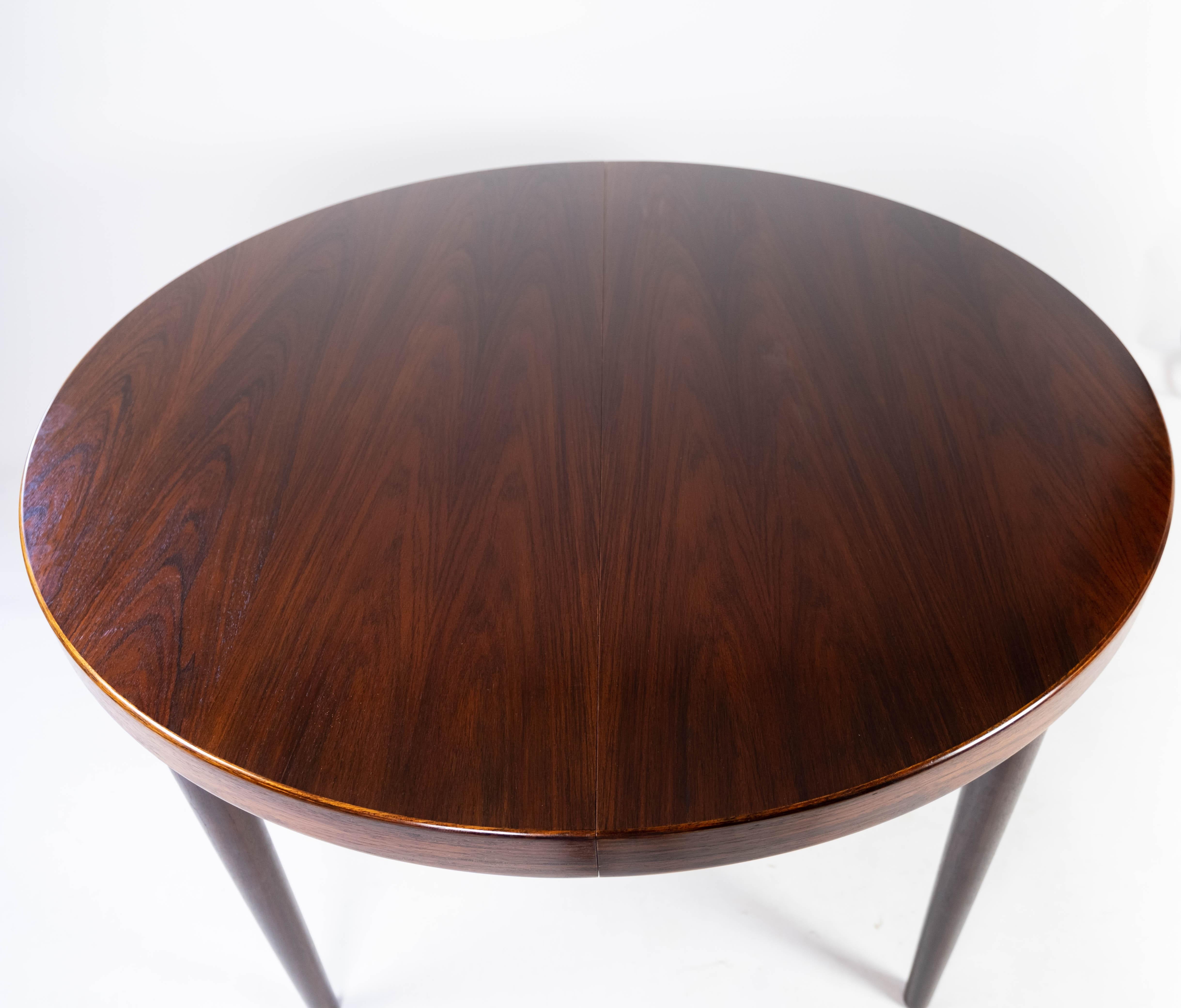 Danish Dining Table in Rosewood with Two Extension Plates, by Omann Junior, 1960s