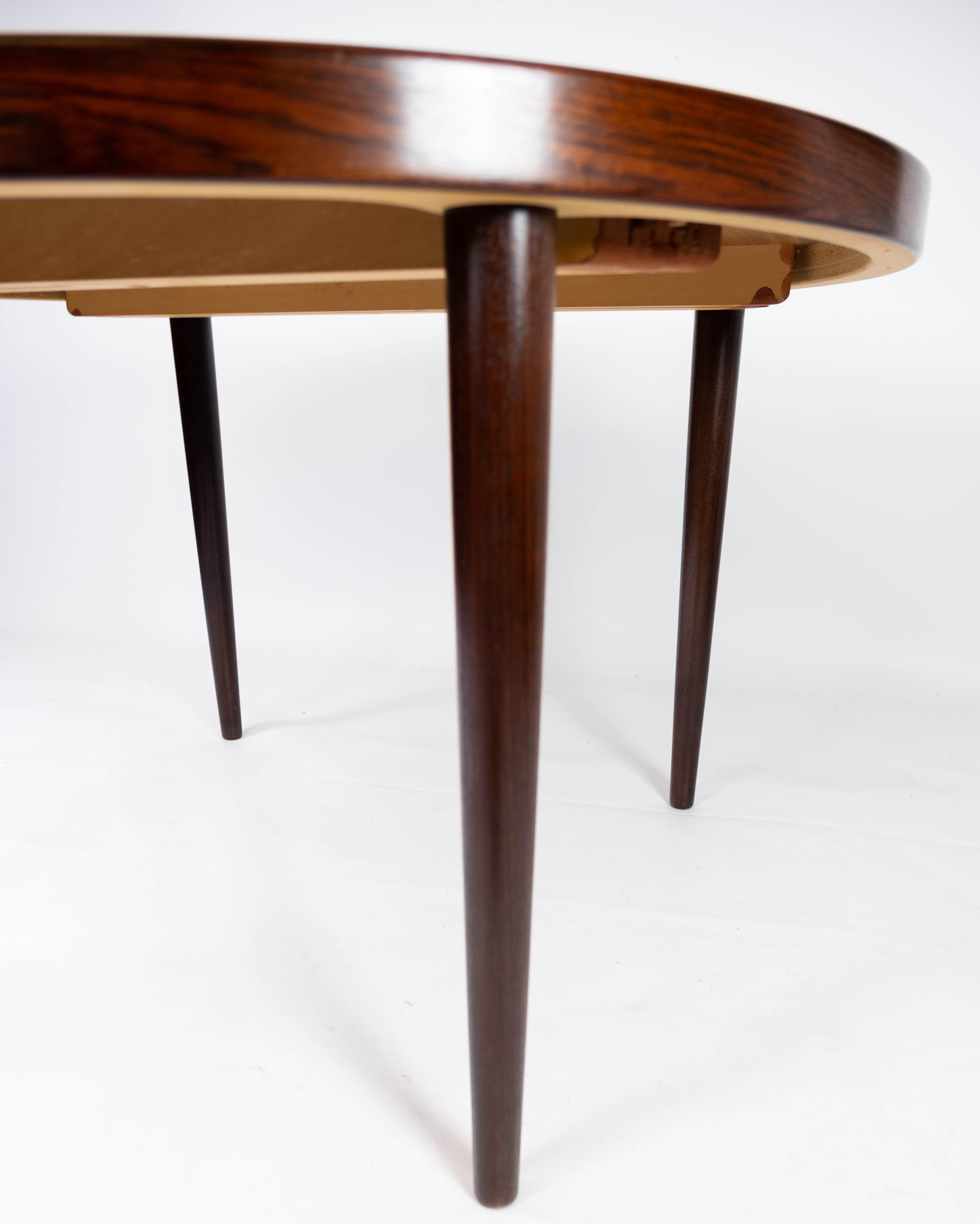 Mid-20th Century Dining Table in Rosewood with Two Extension Plates, by Omann Junior, 1960s