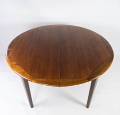 Dining Table Made In Rosewood With Extension Plates, Danish Design From 1960s