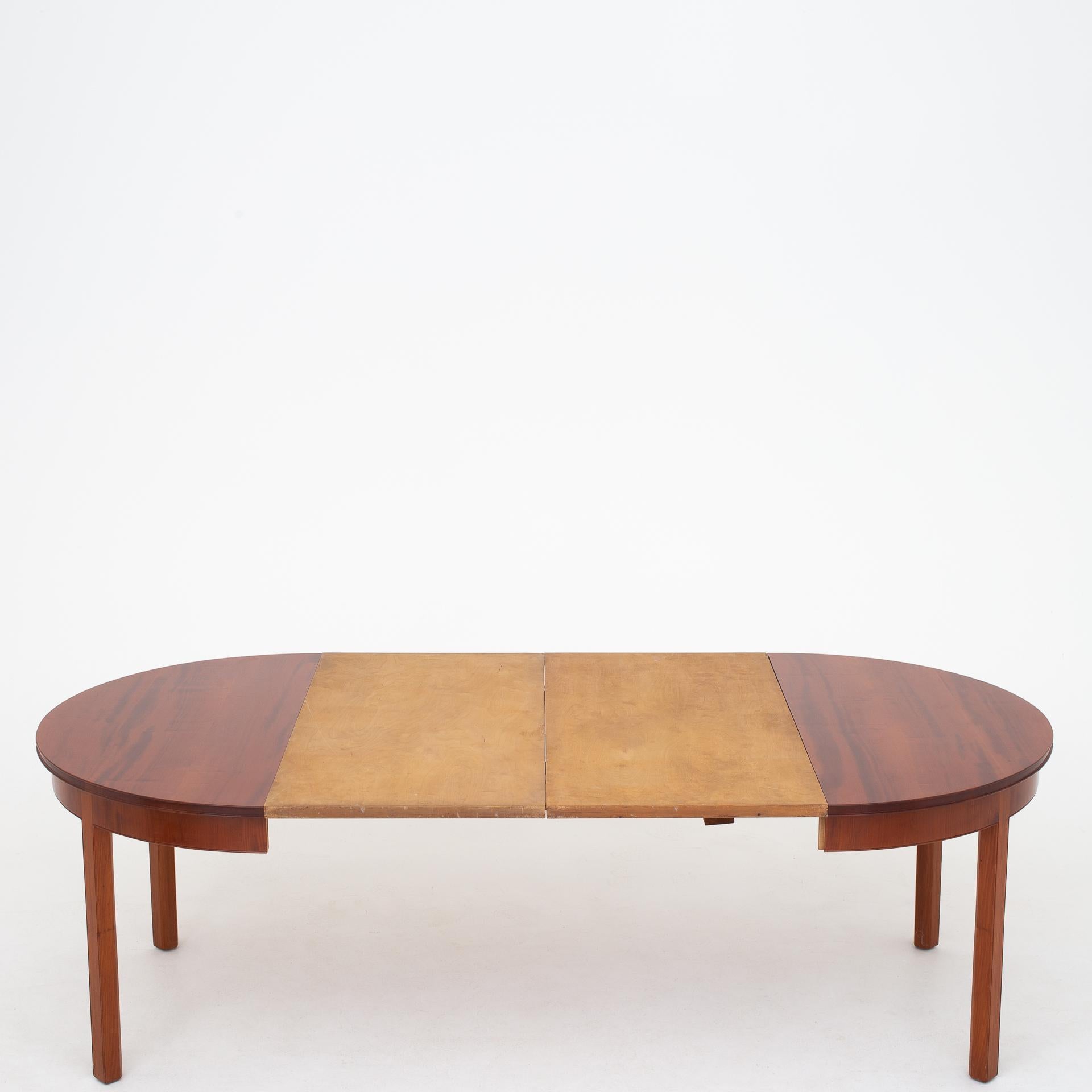 Patinated Dining table in solid mahogany by Jacob Kjær For Sale