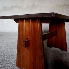 Dining table in solid pine in the style of Axel Einar Hjorth and Göran Malmvall