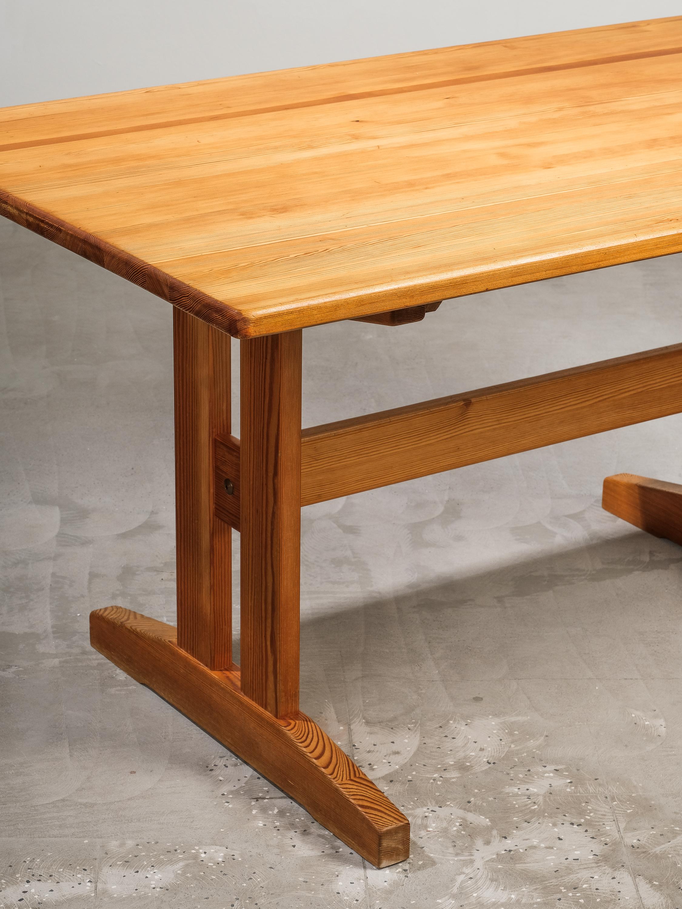 Mesa de comedor de pino macizo escandinavo de Erik Wørts para Ikea, años 70 Escandinavo moderno en venta