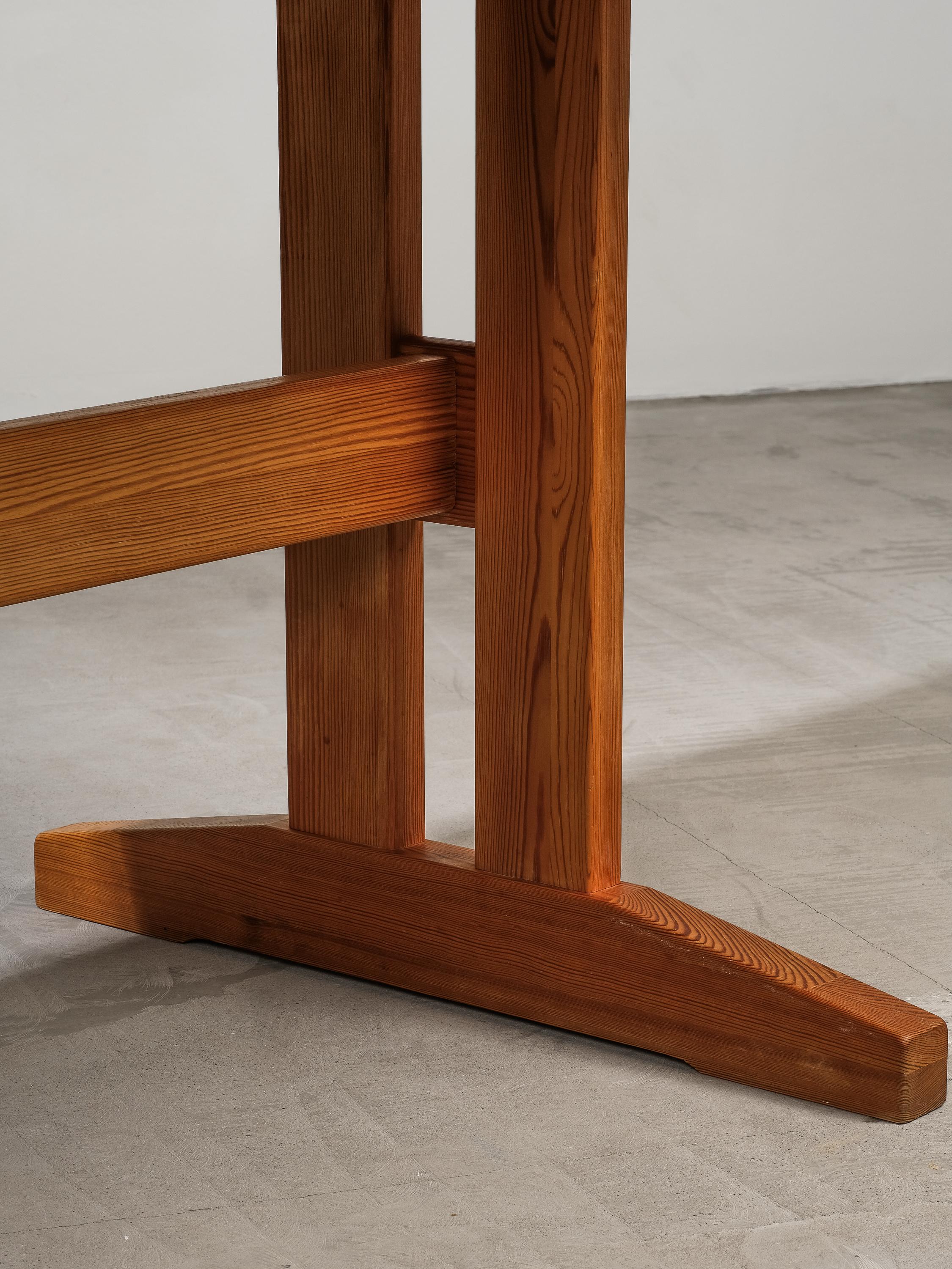 Mesa de comedor de pino macizo escandinavo de Erik Wørts para Ikea, años 70 en Bueno estado para la venta en Karis, Nyland