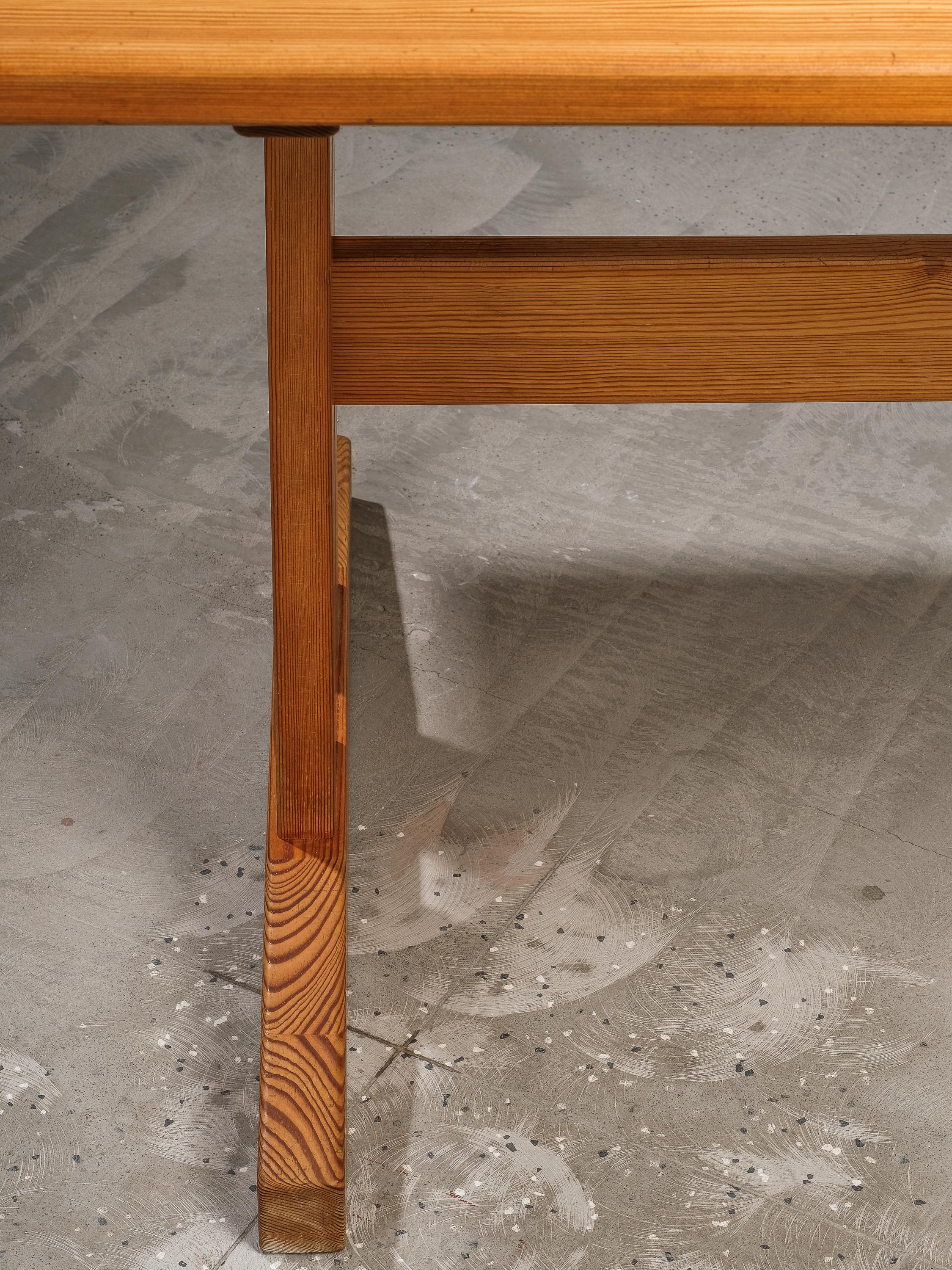 Mesa de comedor de pino macizo escandinavo de Erik Wørts para Ikea, años 70 finales del siglo XX en venta