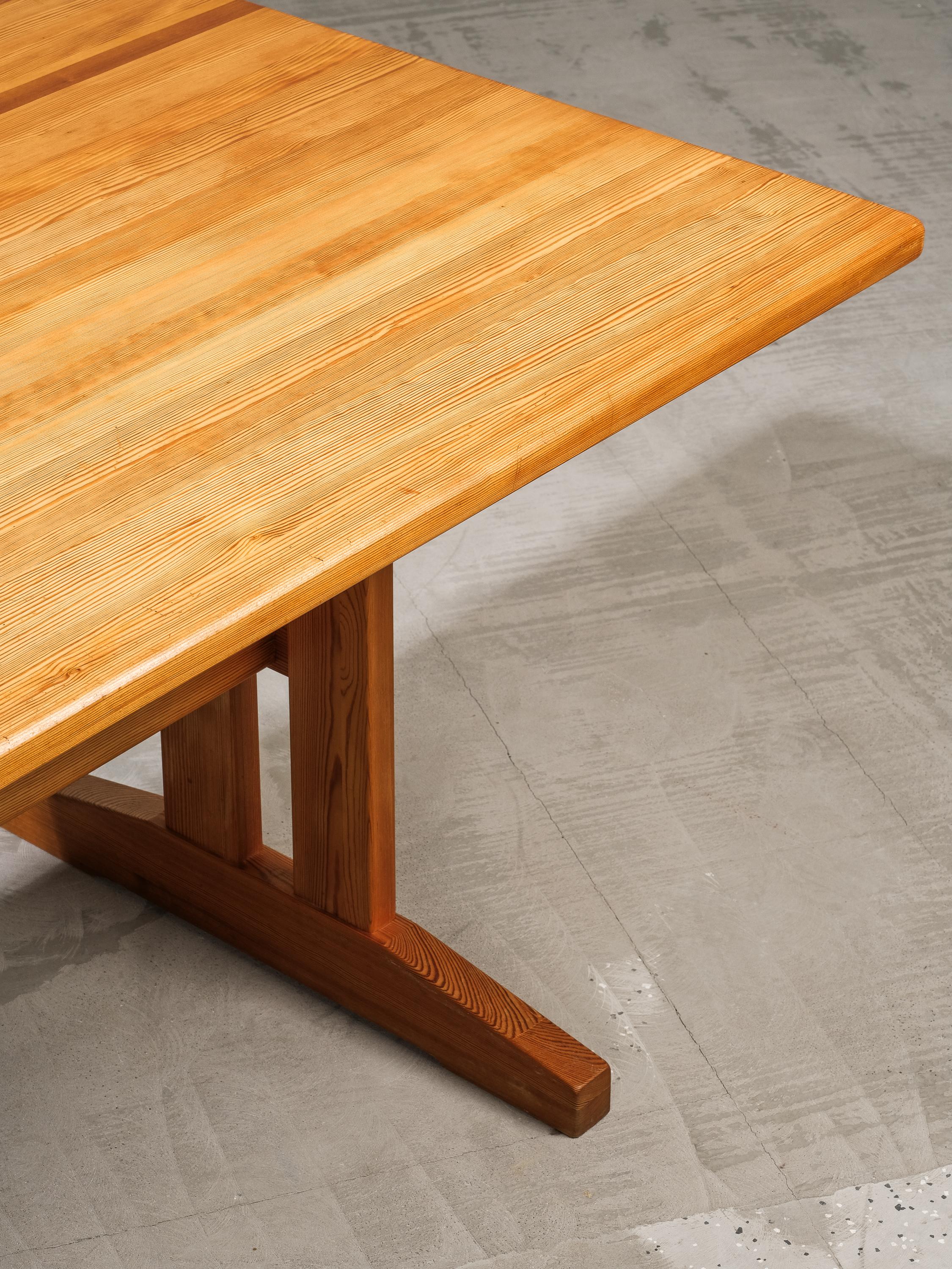 Mesa de comedor de pino macizo escandinavo de Erik Wørts para Ikea, años 70 en venta 1