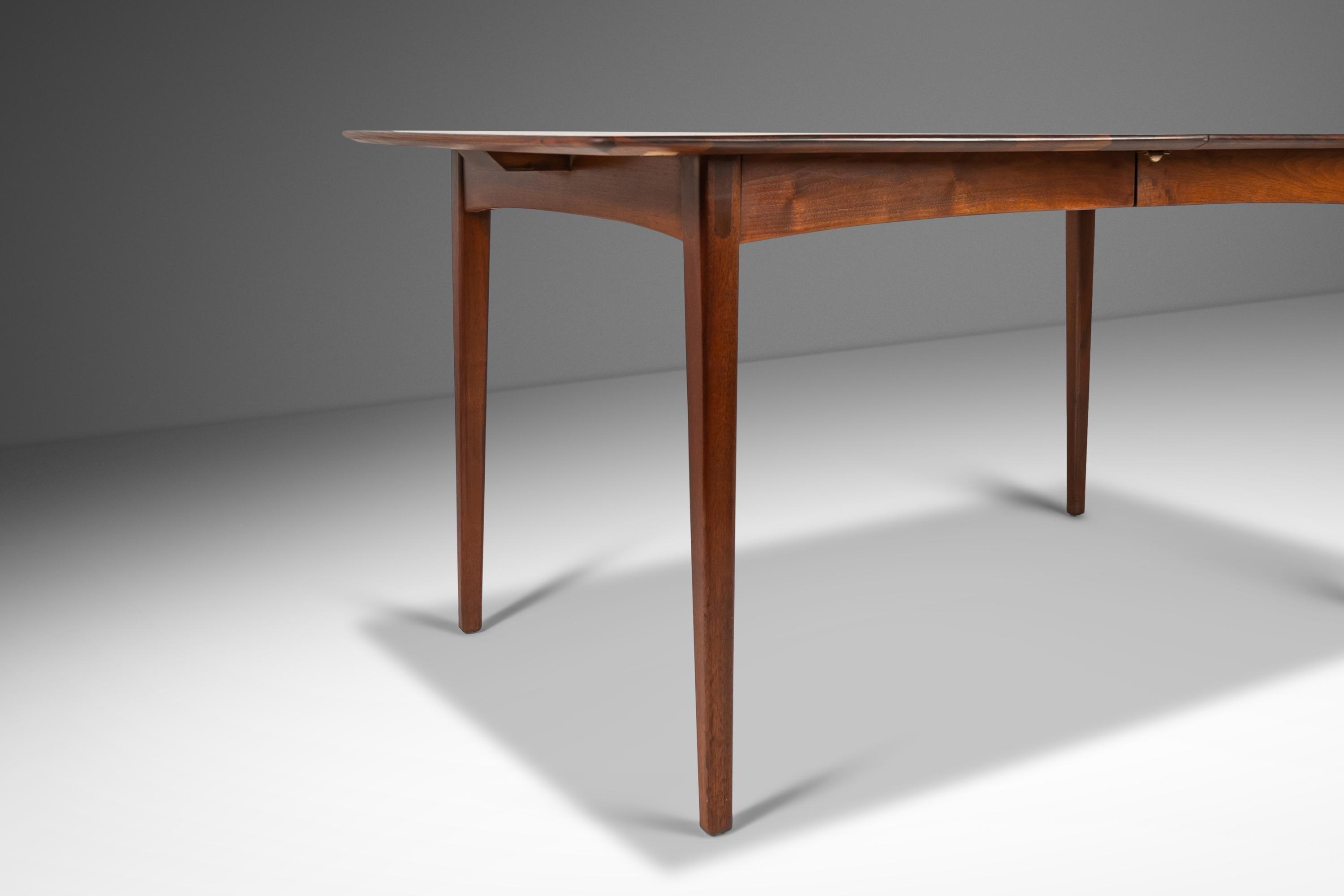 Dining Table in Solid Walnut by Russel Wright for Conant Ball, Usa, circa 1960s 3