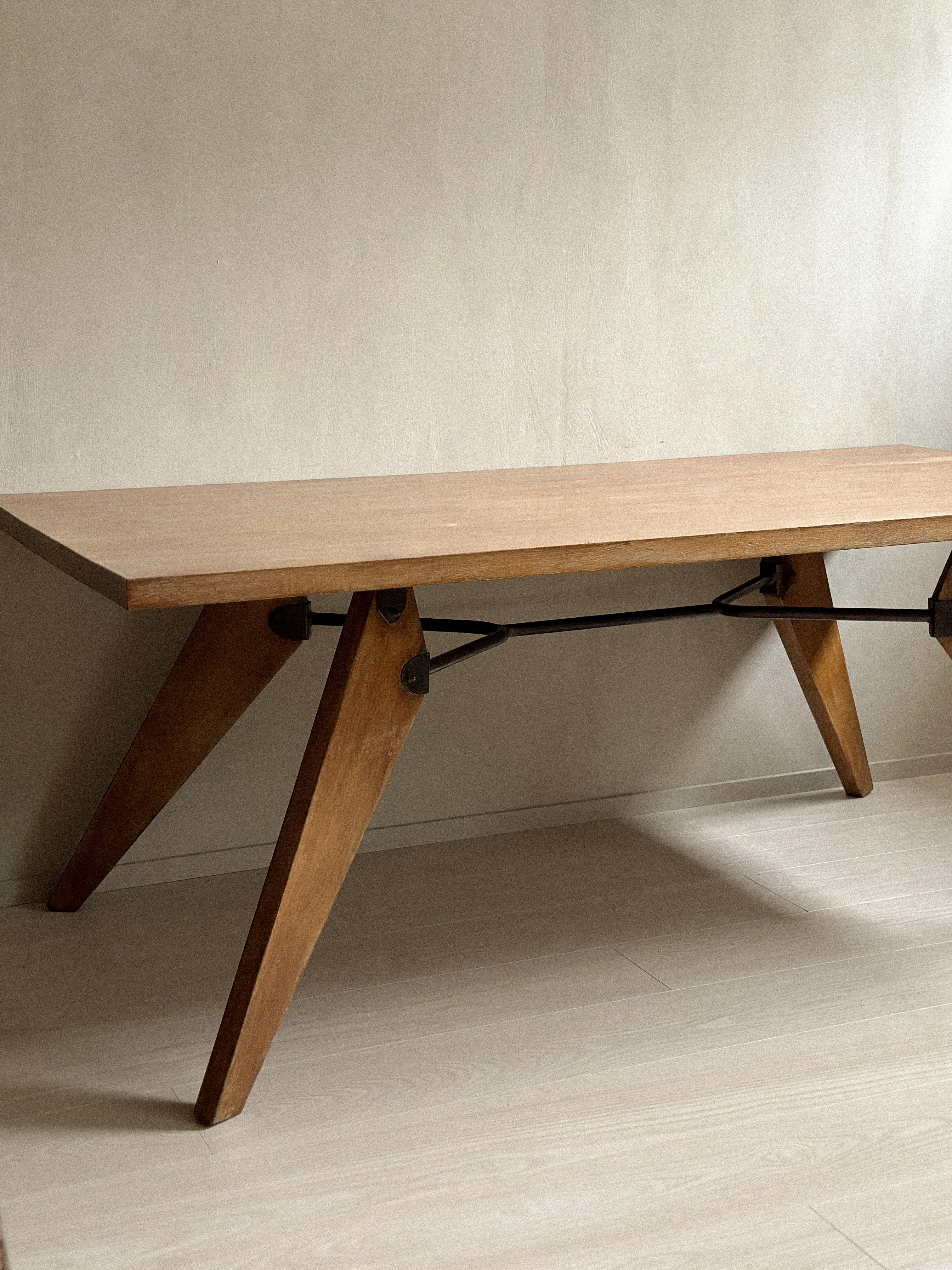 Mid-Century Modern Dining Table in style of Jean Prouvé 