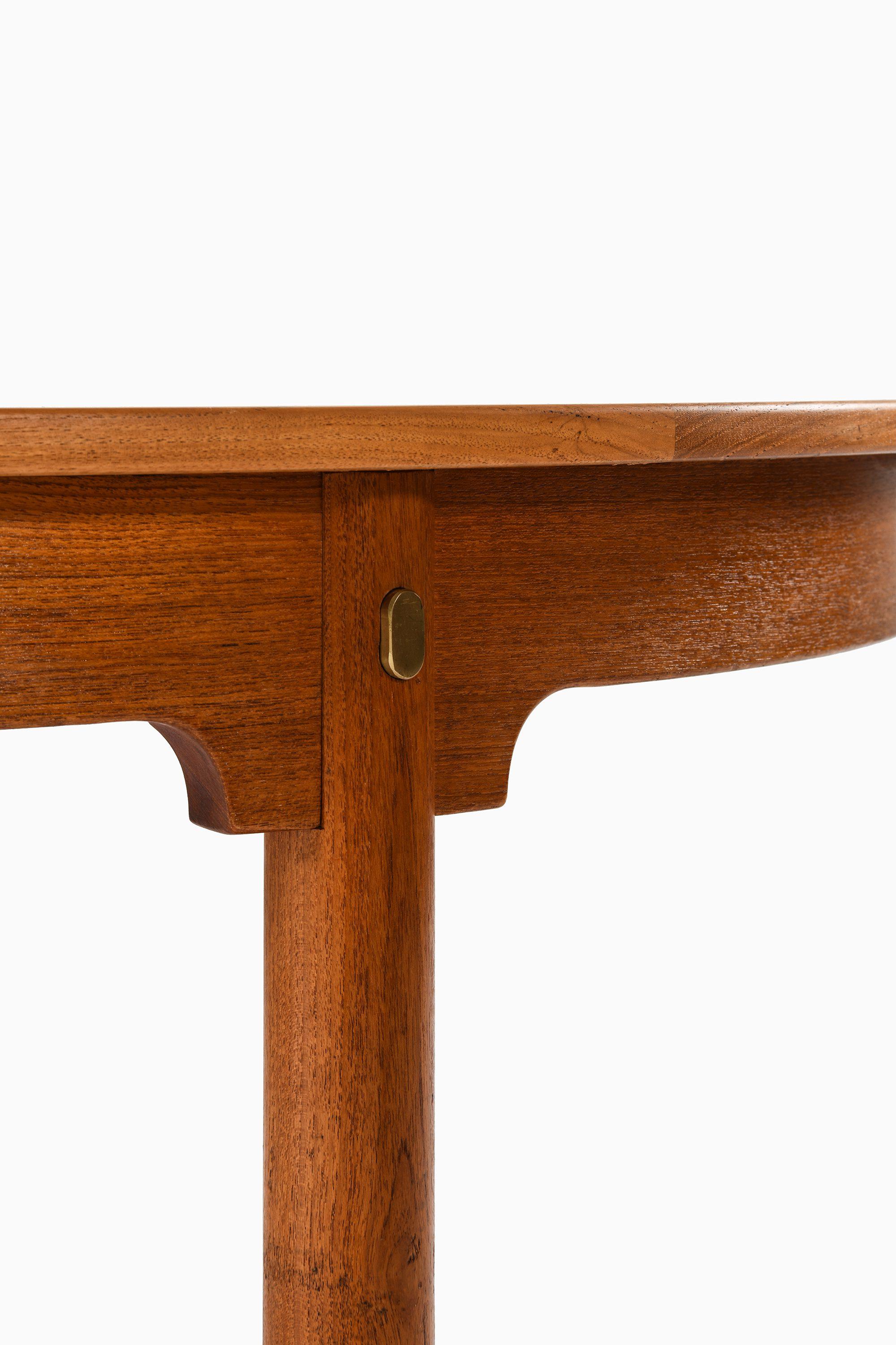 Swedish Dining Table in Teak and Brass by Børge Mogensen, 1959 For Sale
