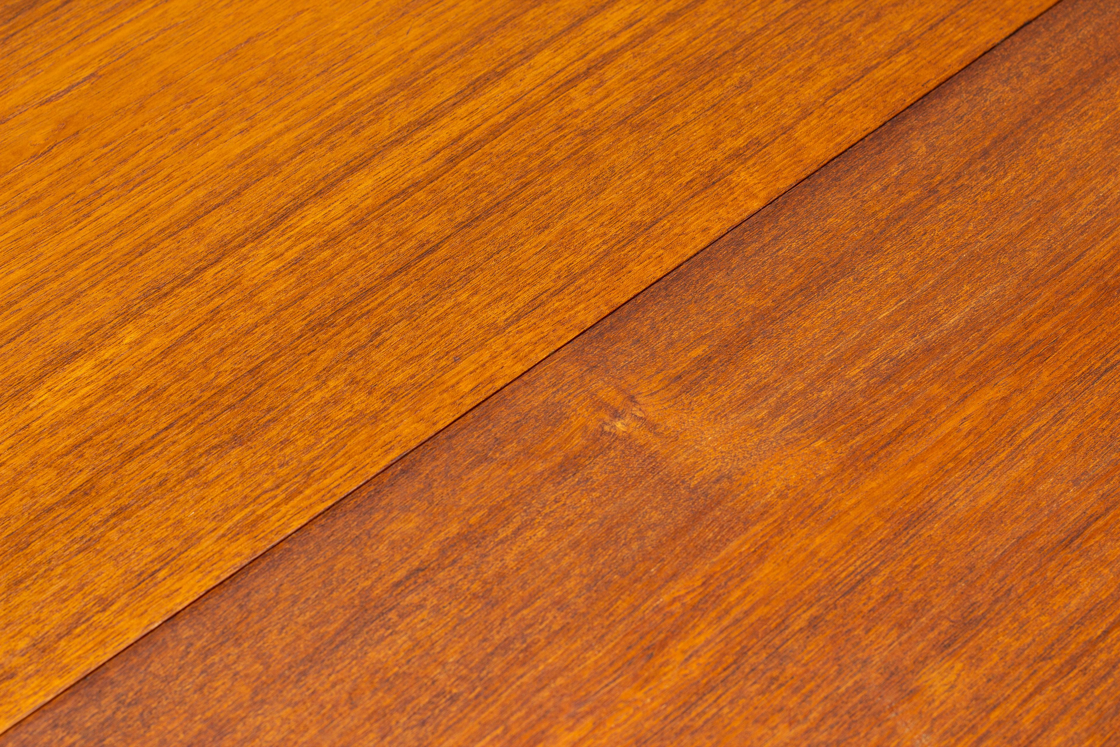 Dining Table in Teak by Cabinet Maker Ludvig Pontoppidan, Denmark, 1950s 5