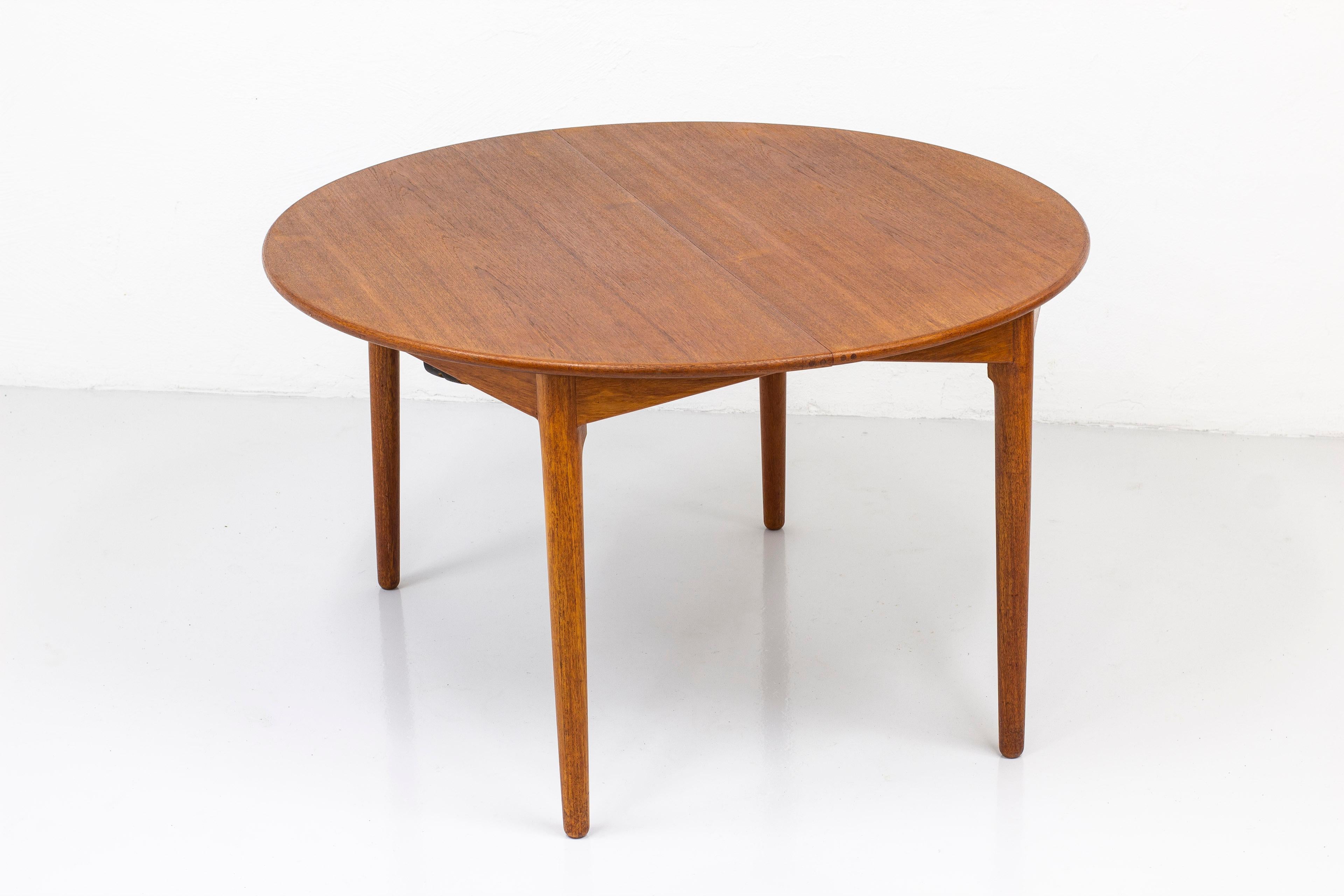 Danish Dining Table in Teak by Cabinet Maker Ludvig Pontoppidan, Denmark, 1950s