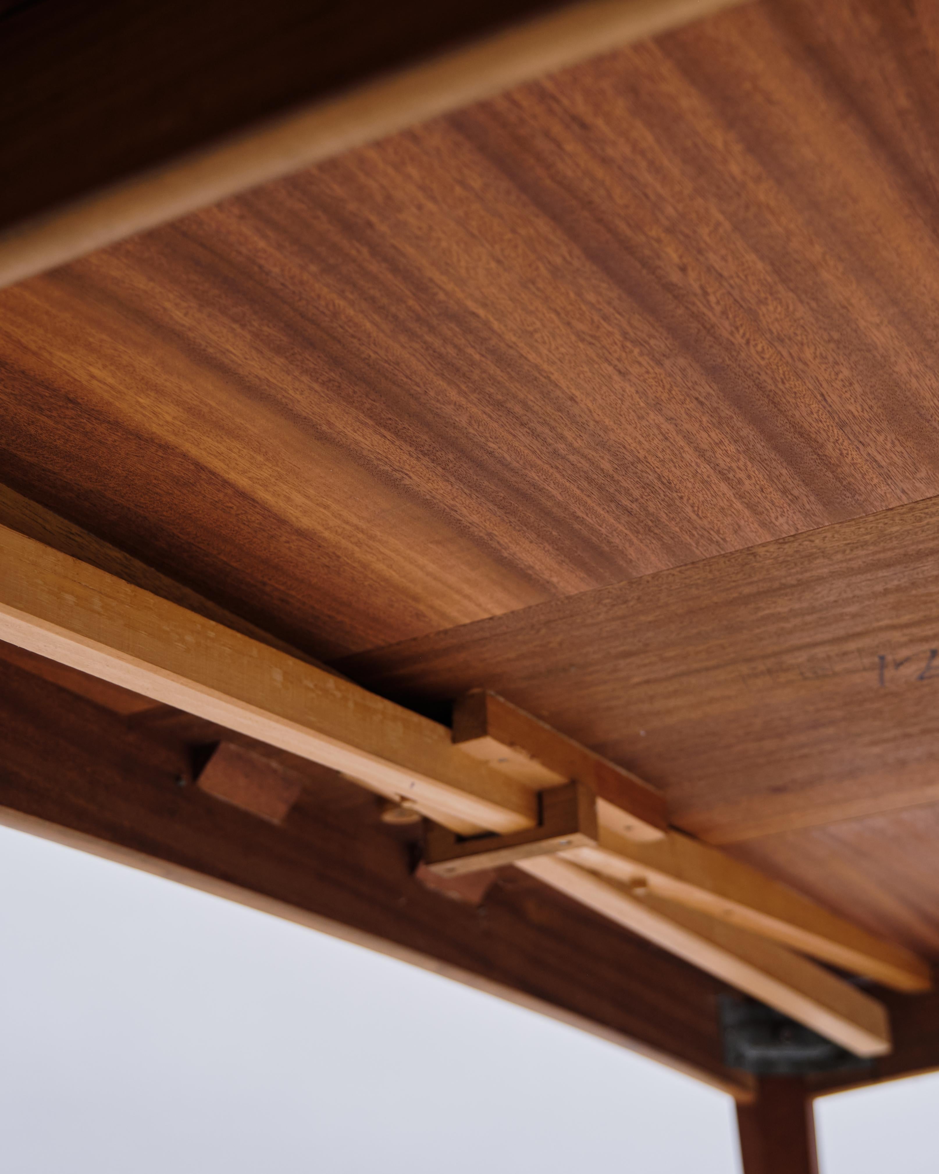 Dining Table In Teak With Dutch Extensions, Danish Cabinet Marker From 1960s For Sale 5