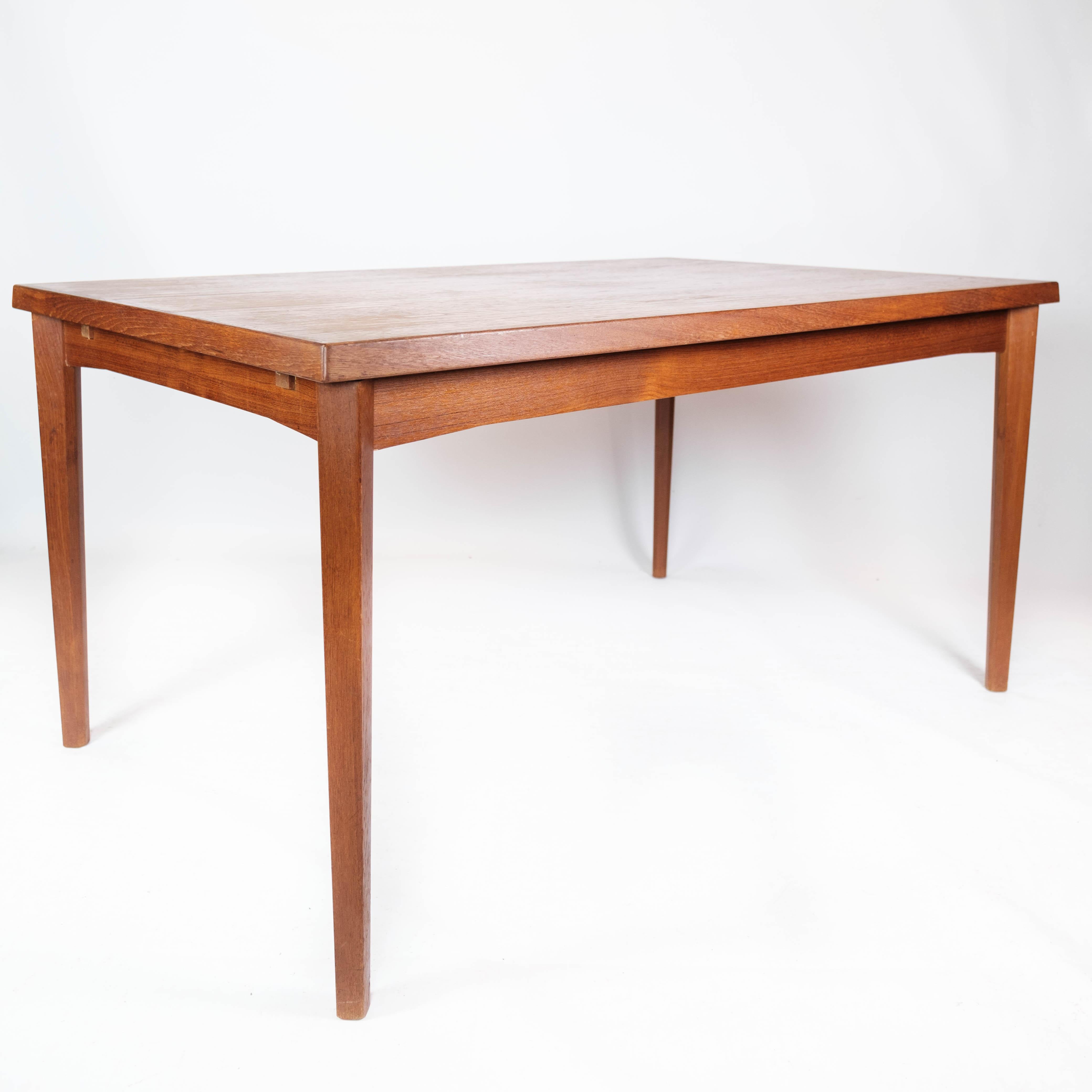 Dining Table in Teak with Extension Plates, of Danish Design from the 1960s For Sale 1