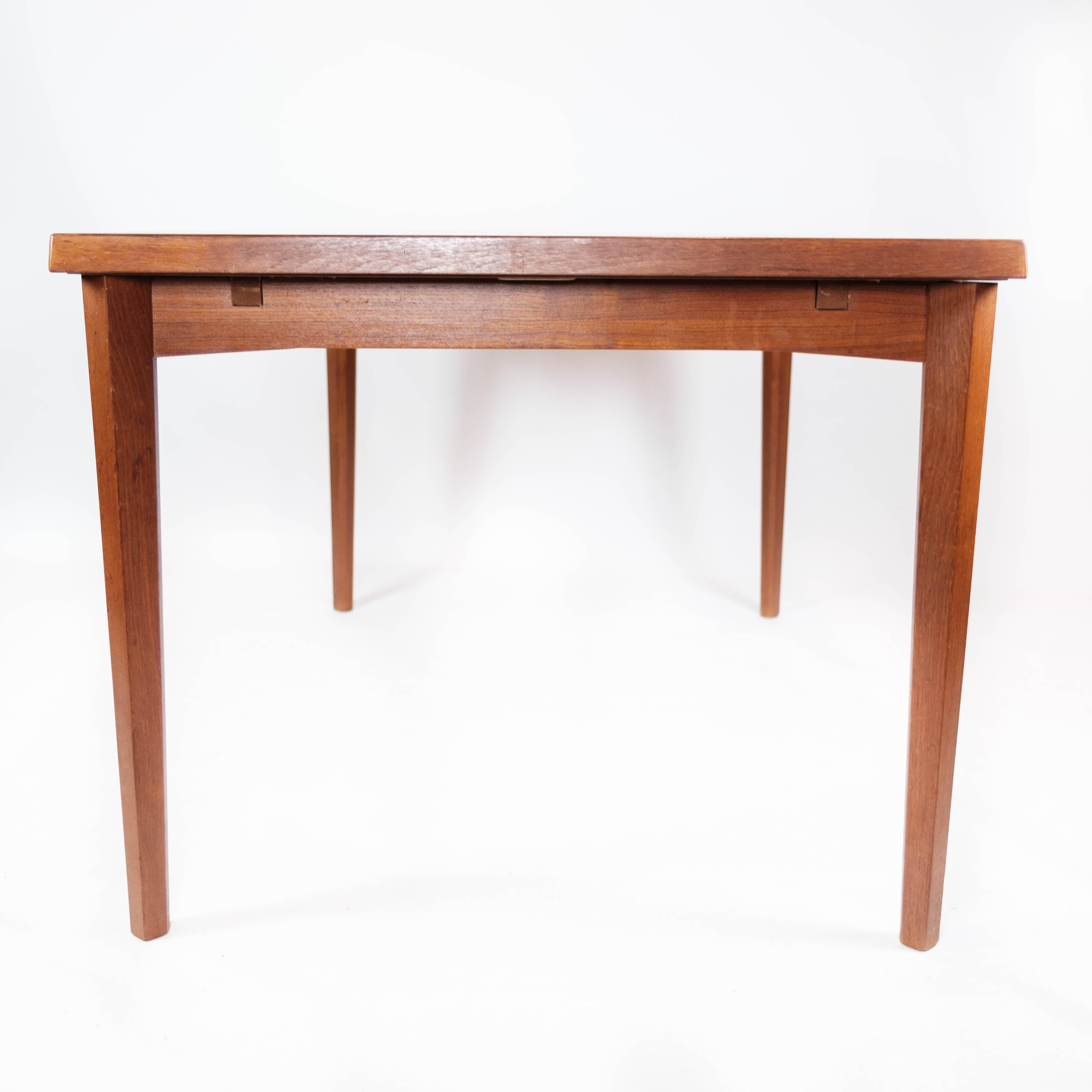 Dining Table in Teak with Extension Plates, of Danish Design from the 1960s For Sale 3