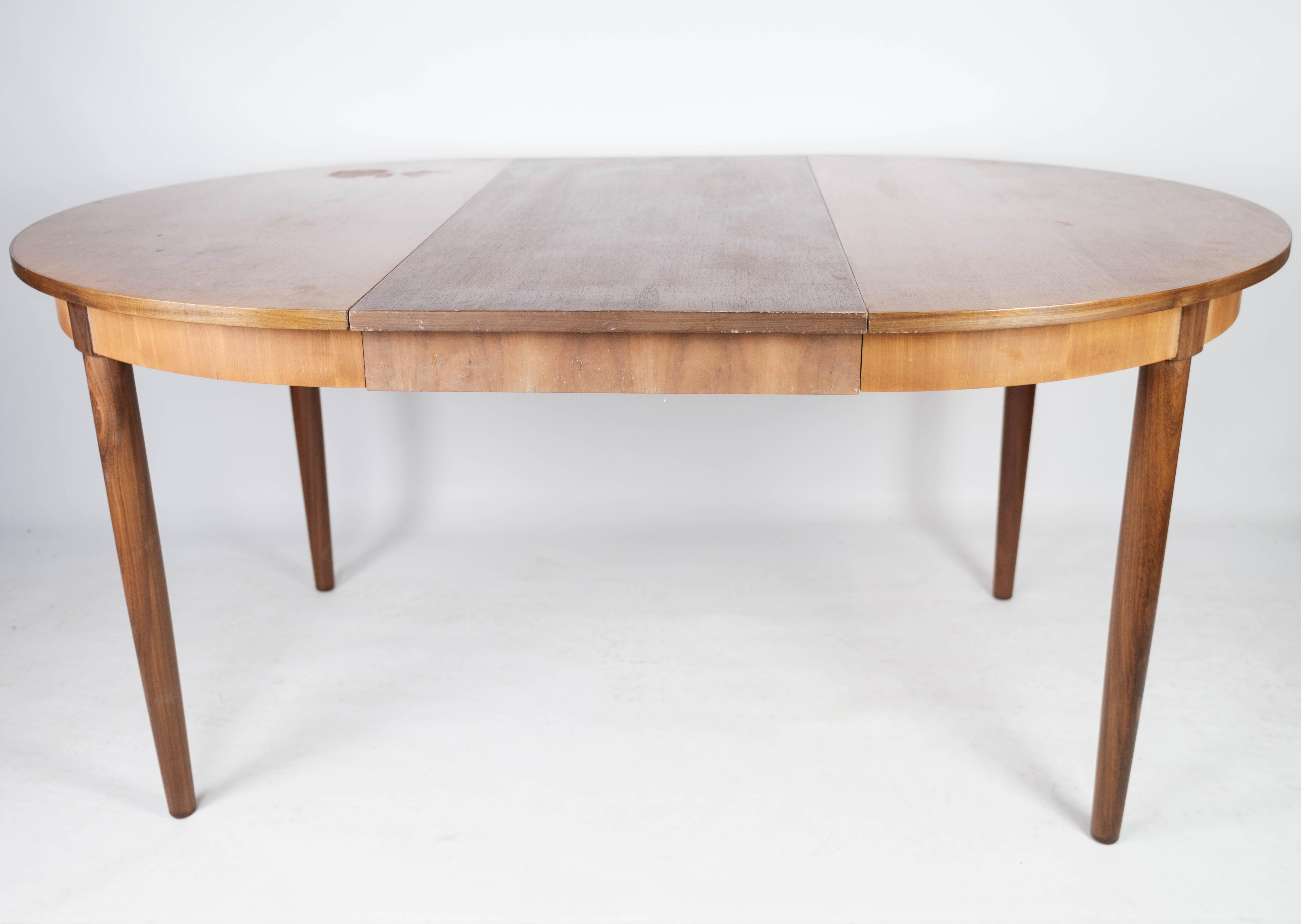 Dining Table Made In Teak With Extensions, Danish Design From 1960s For Sale 6